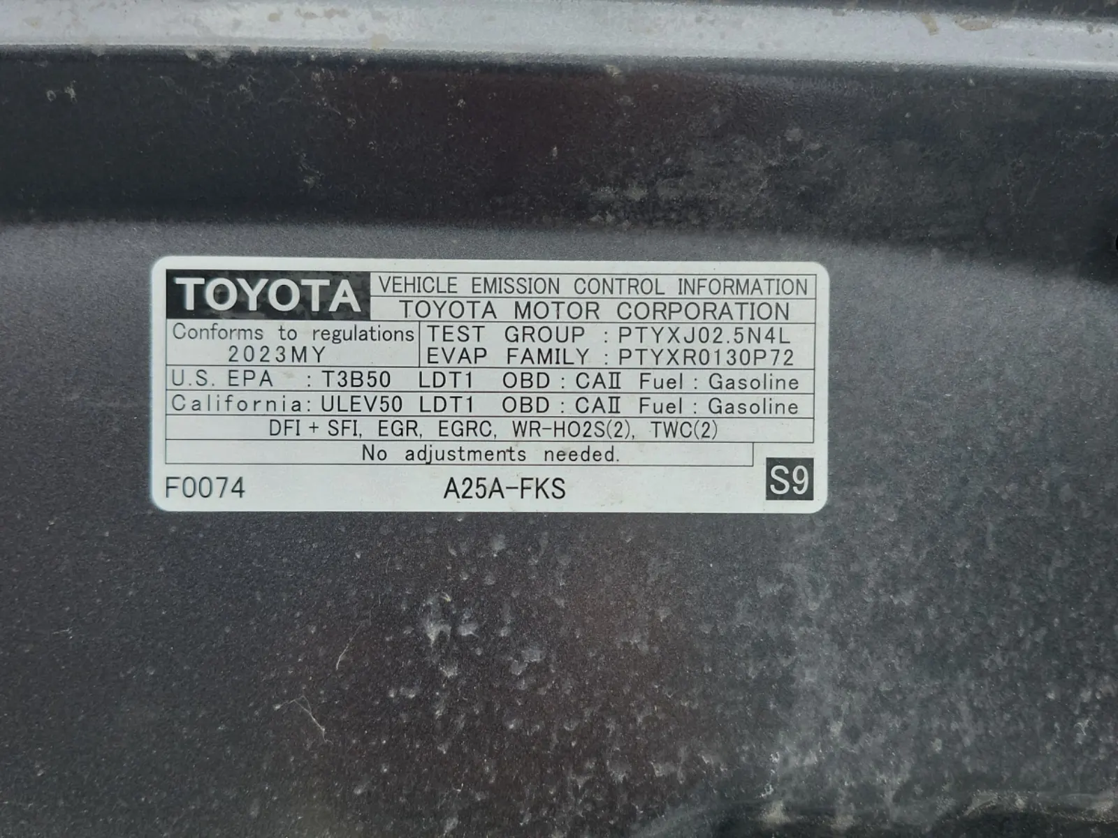 Emission Sticker Photo