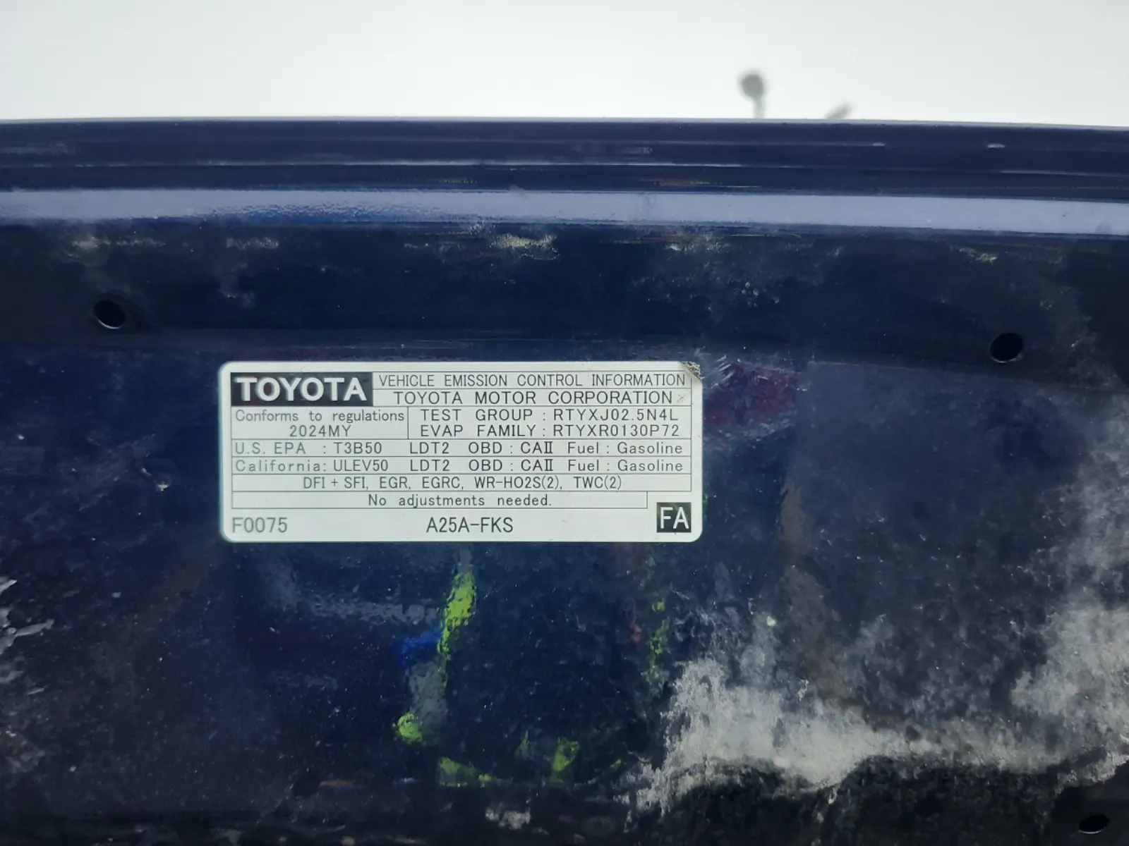 Emission Sticker Photo