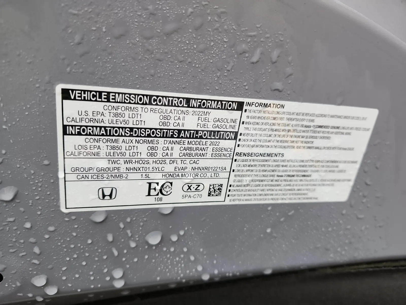 Emission Sticker Photo