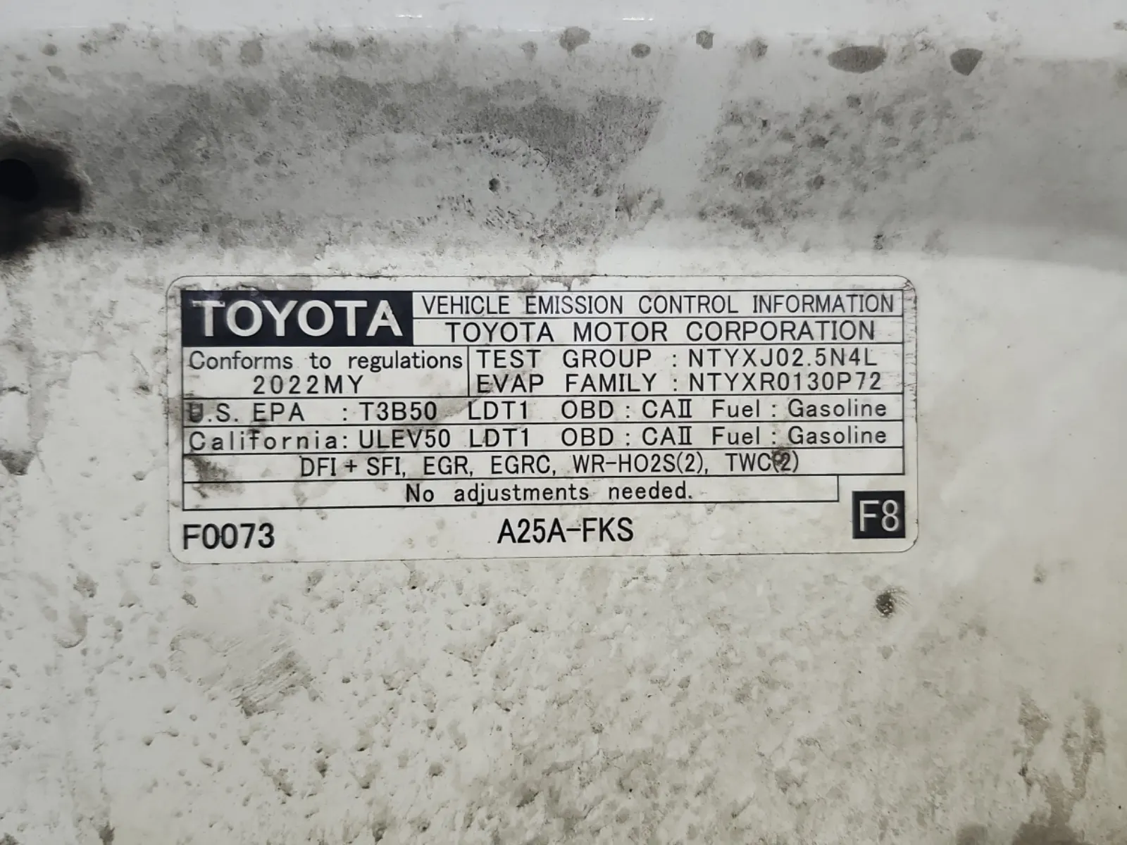Emission Sticker Photo