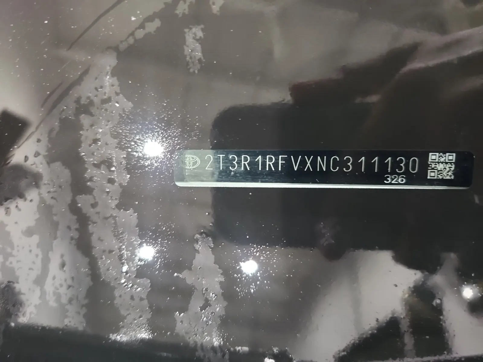 Dash VIN Plate Photo