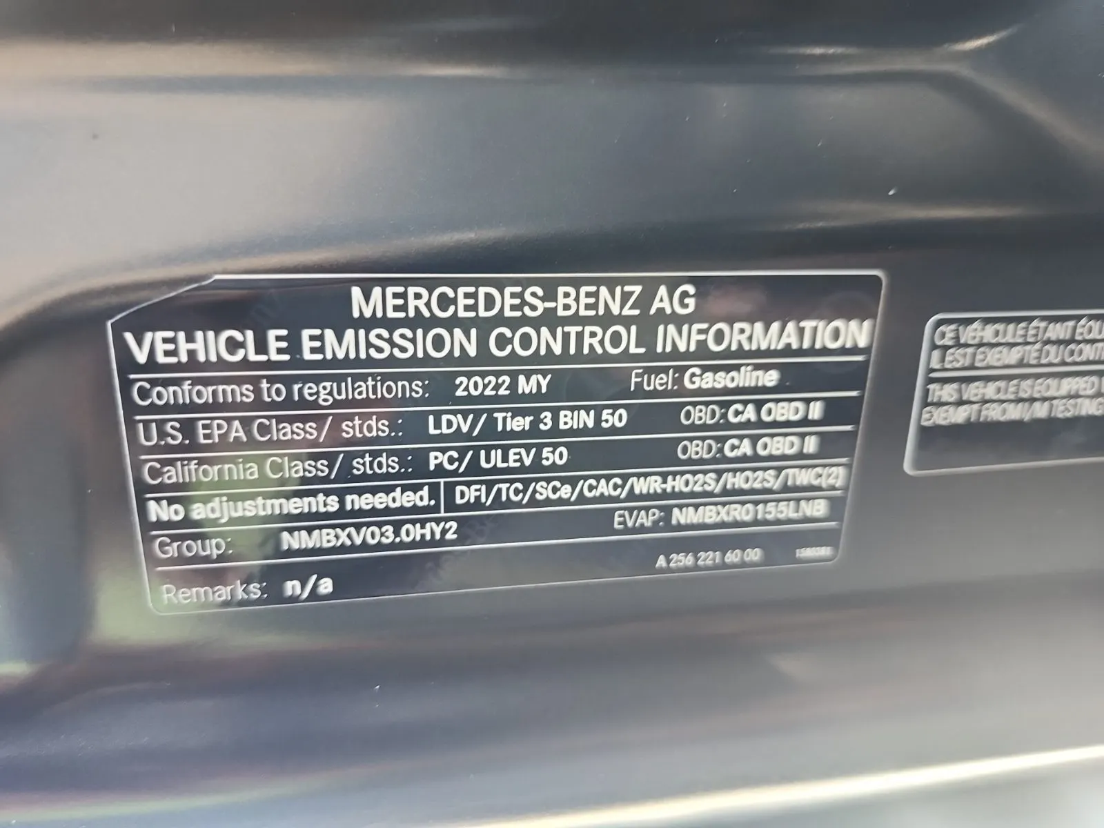 Emission Sticker Photo