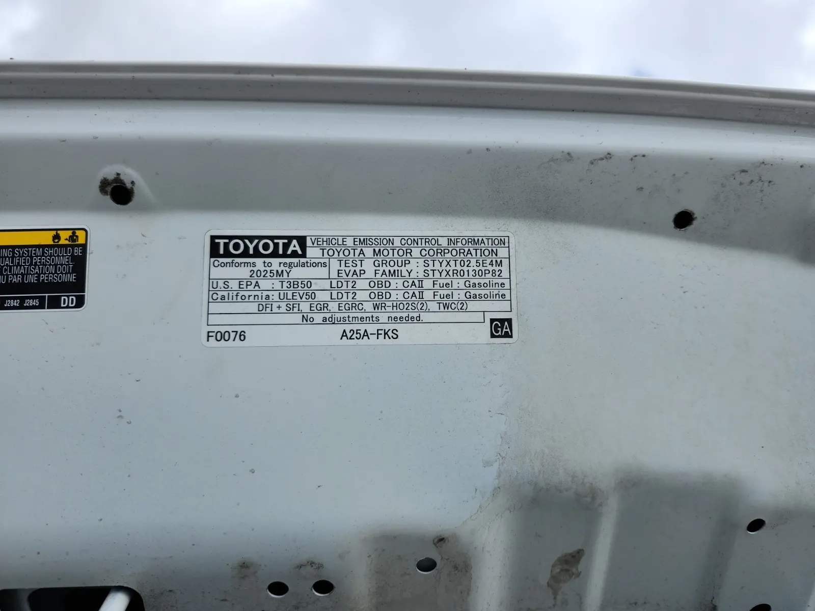 Emission Sticker Photo