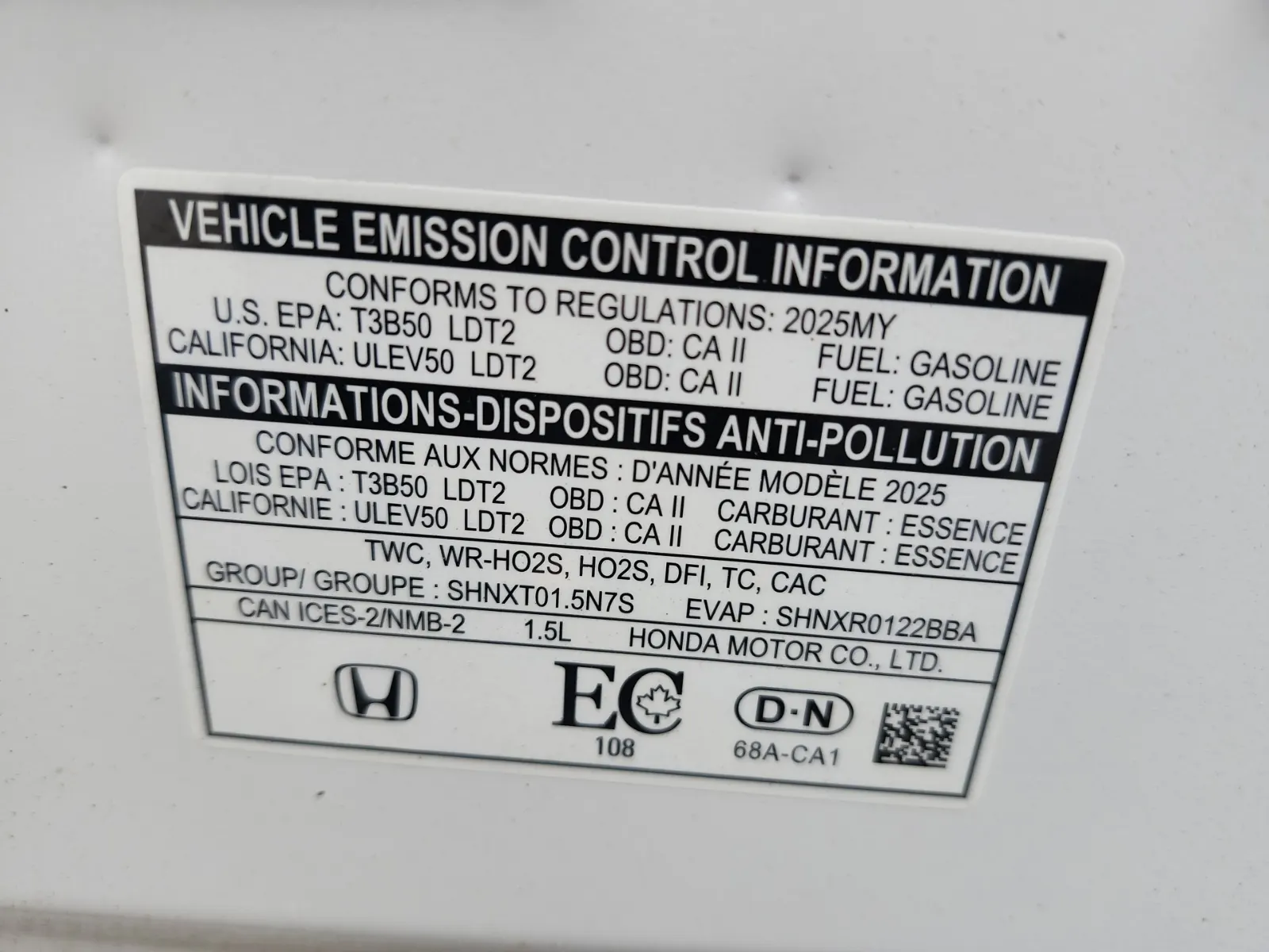Emission Sticker Photo