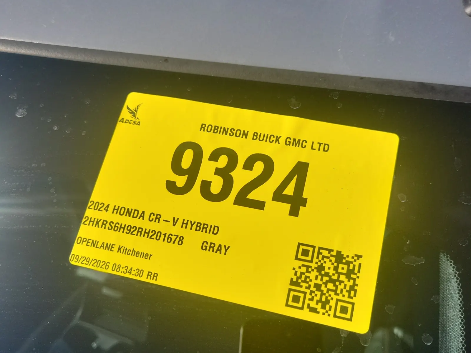 Inventory Label Photo
