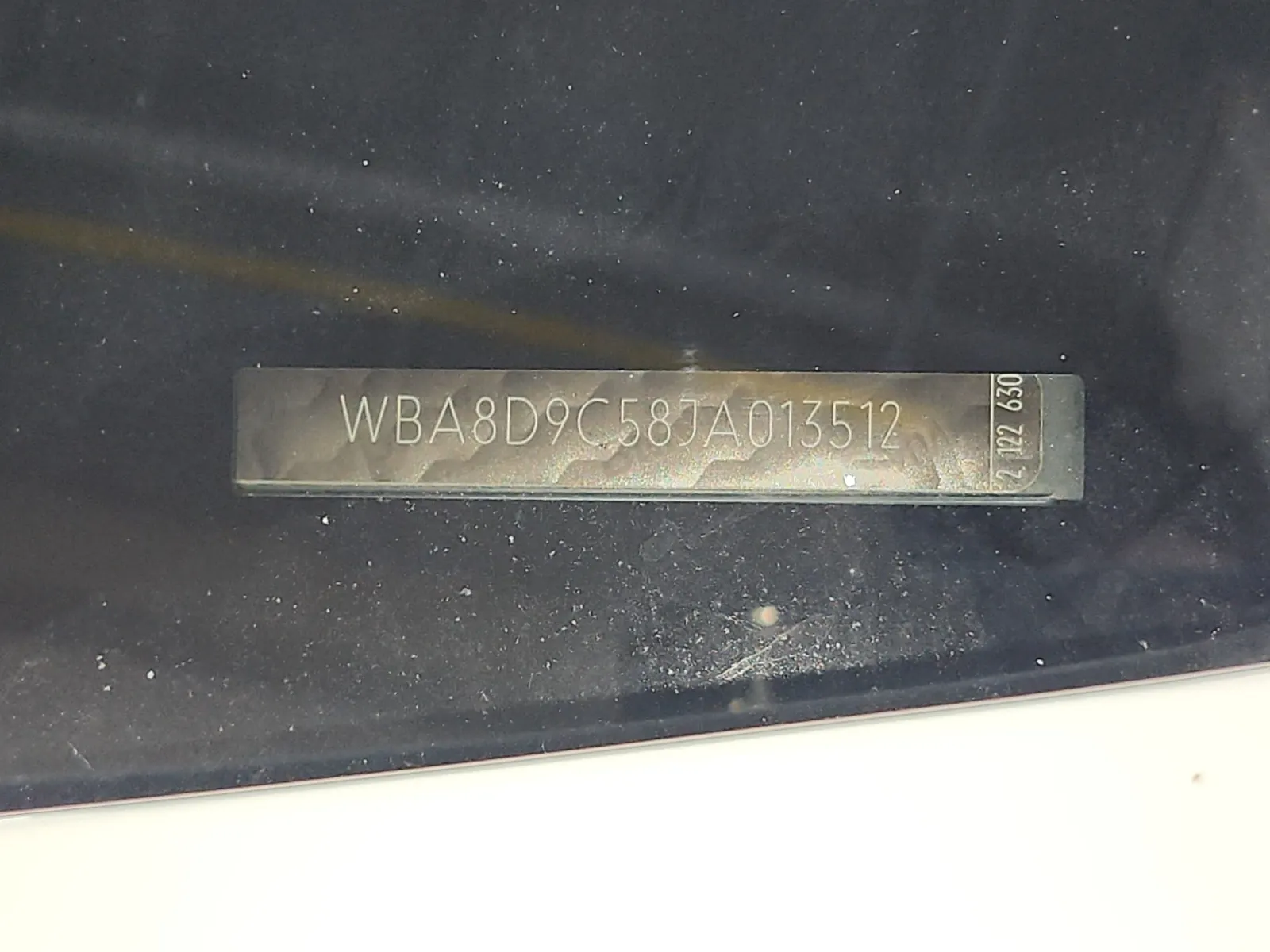 Dash VIN Plate Photo