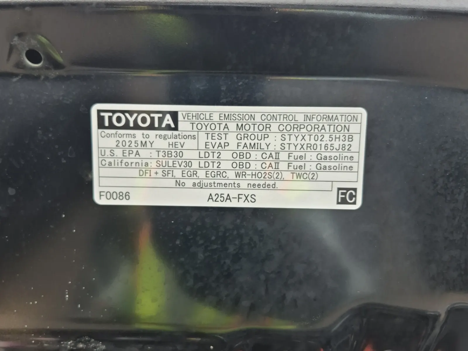 Emission Sticker Photo