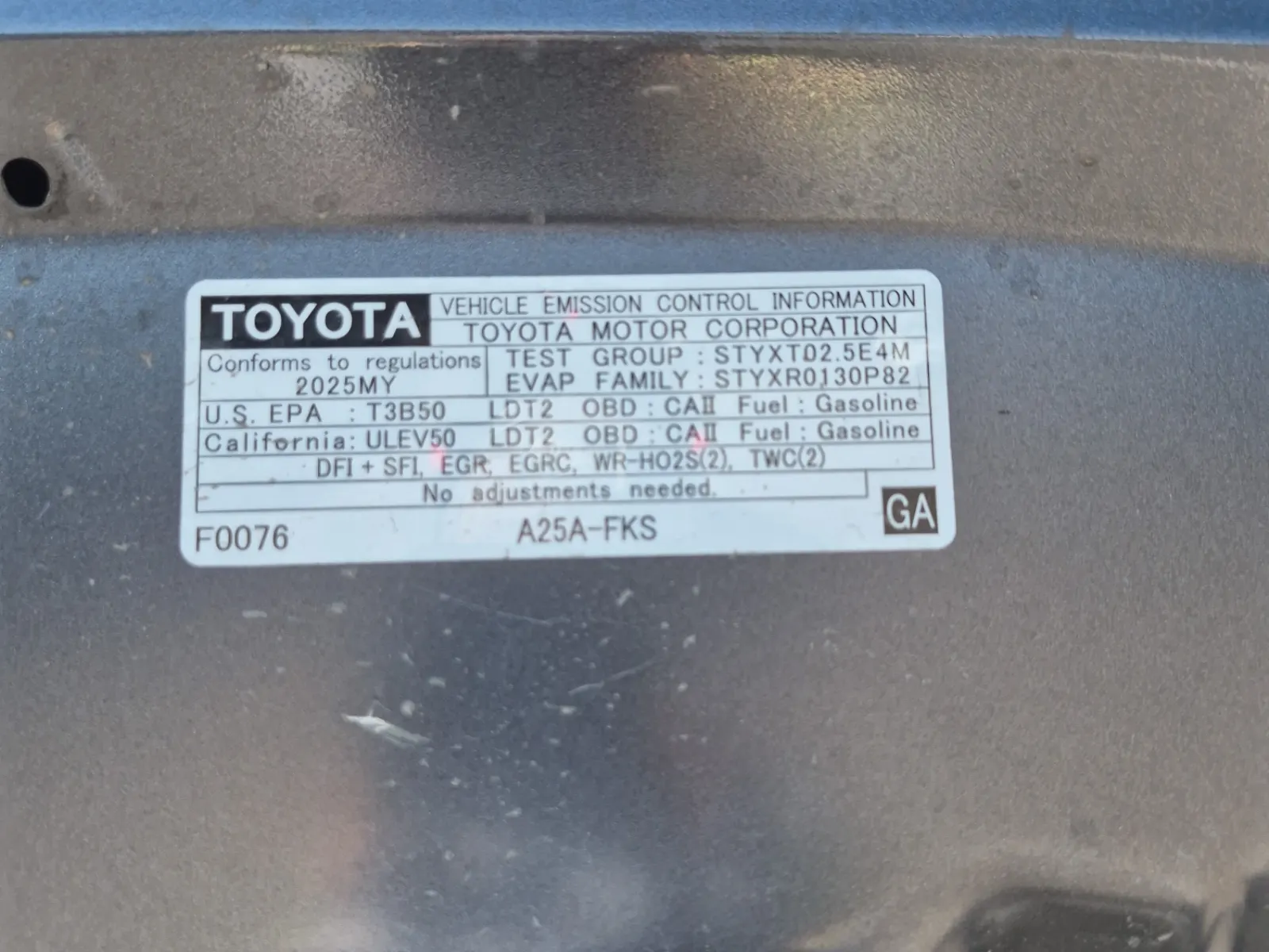 Emission Sticker Photo