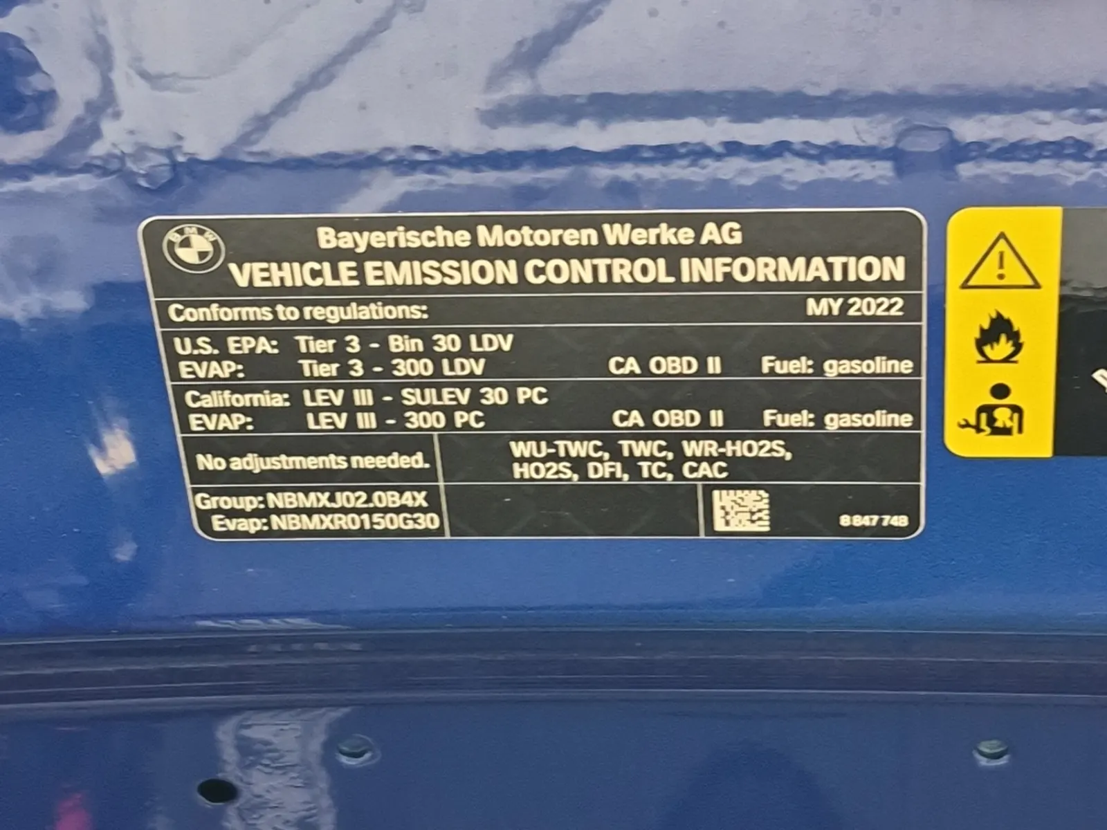 Emission Sticker Photo