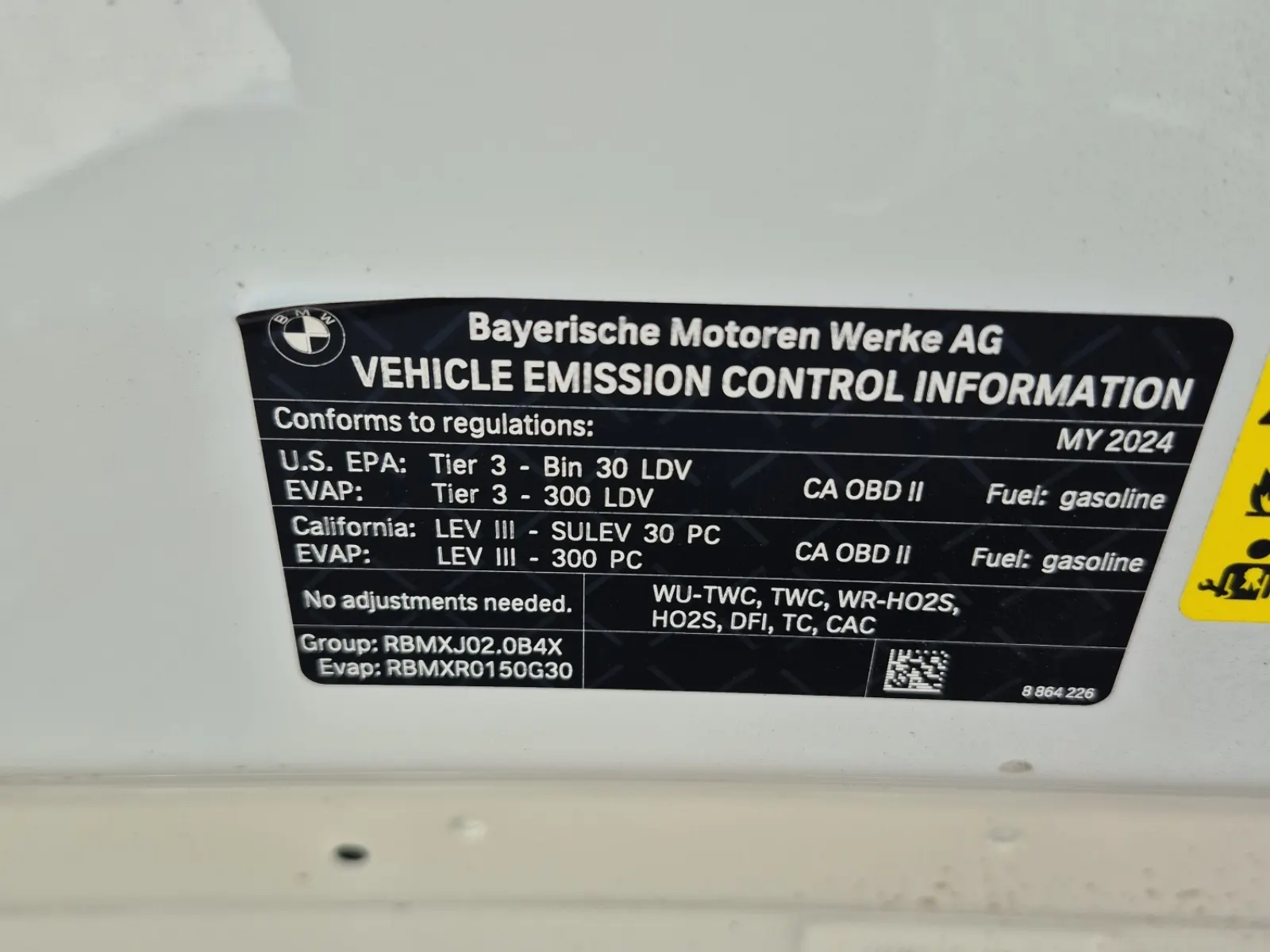 Emission Sticker Photo