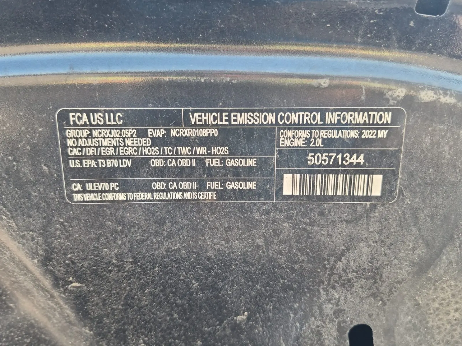 Emission Sticker Photo