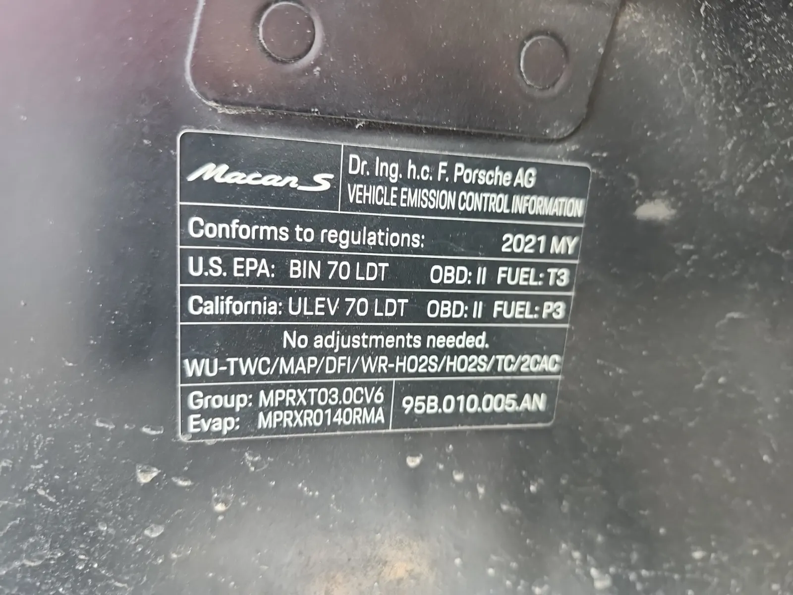 Emission Sticker Photo