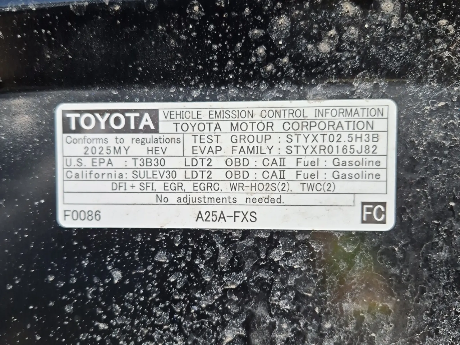 Emission Sticker Photo
