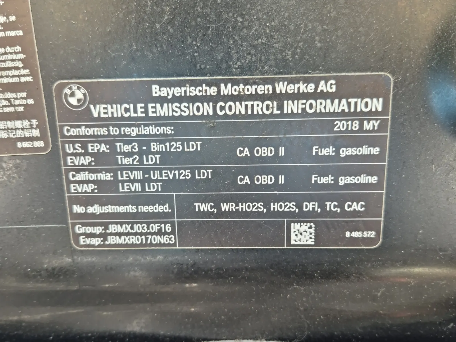Emission Sticker Photo