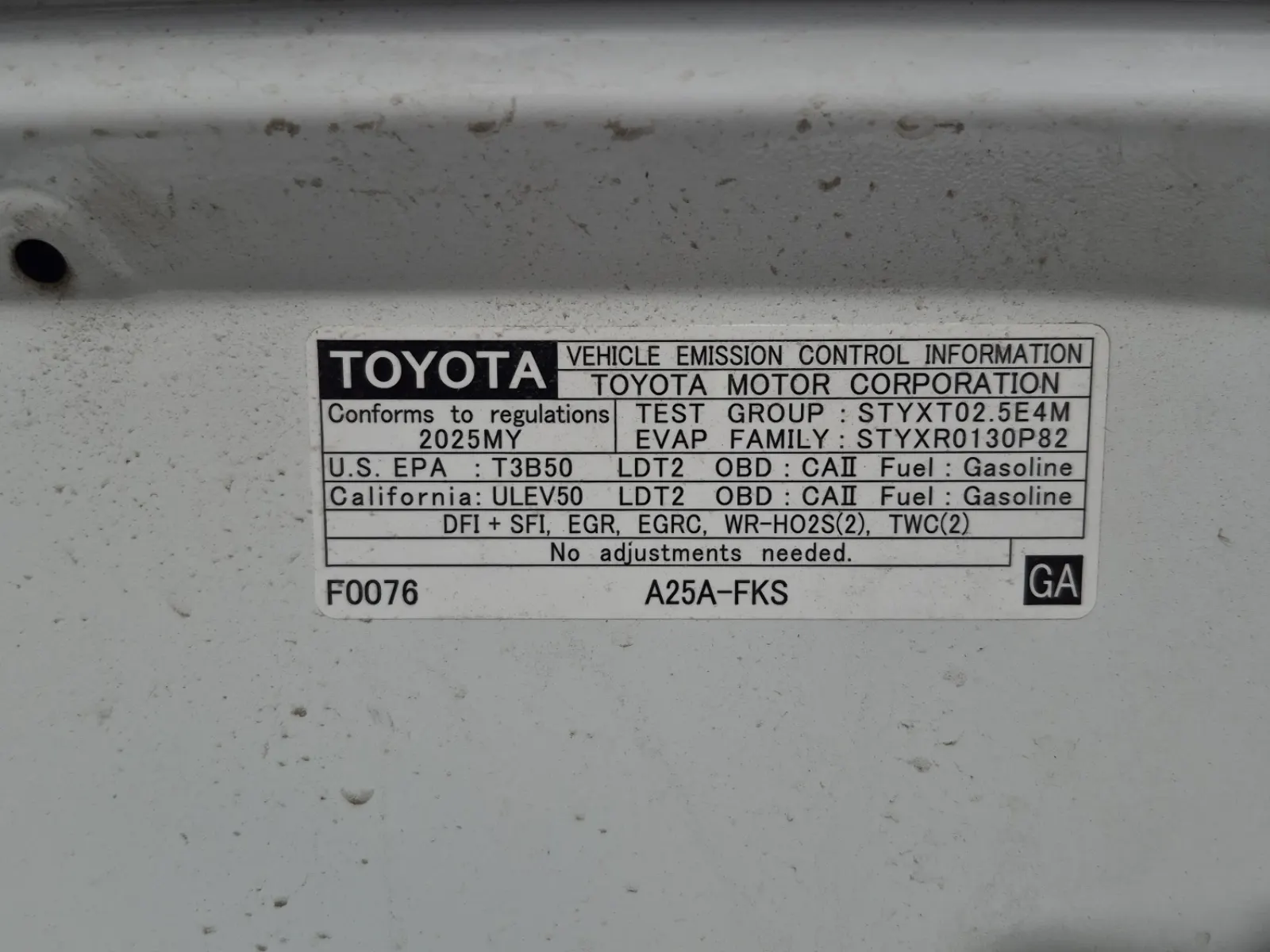Emission Sticker Photo