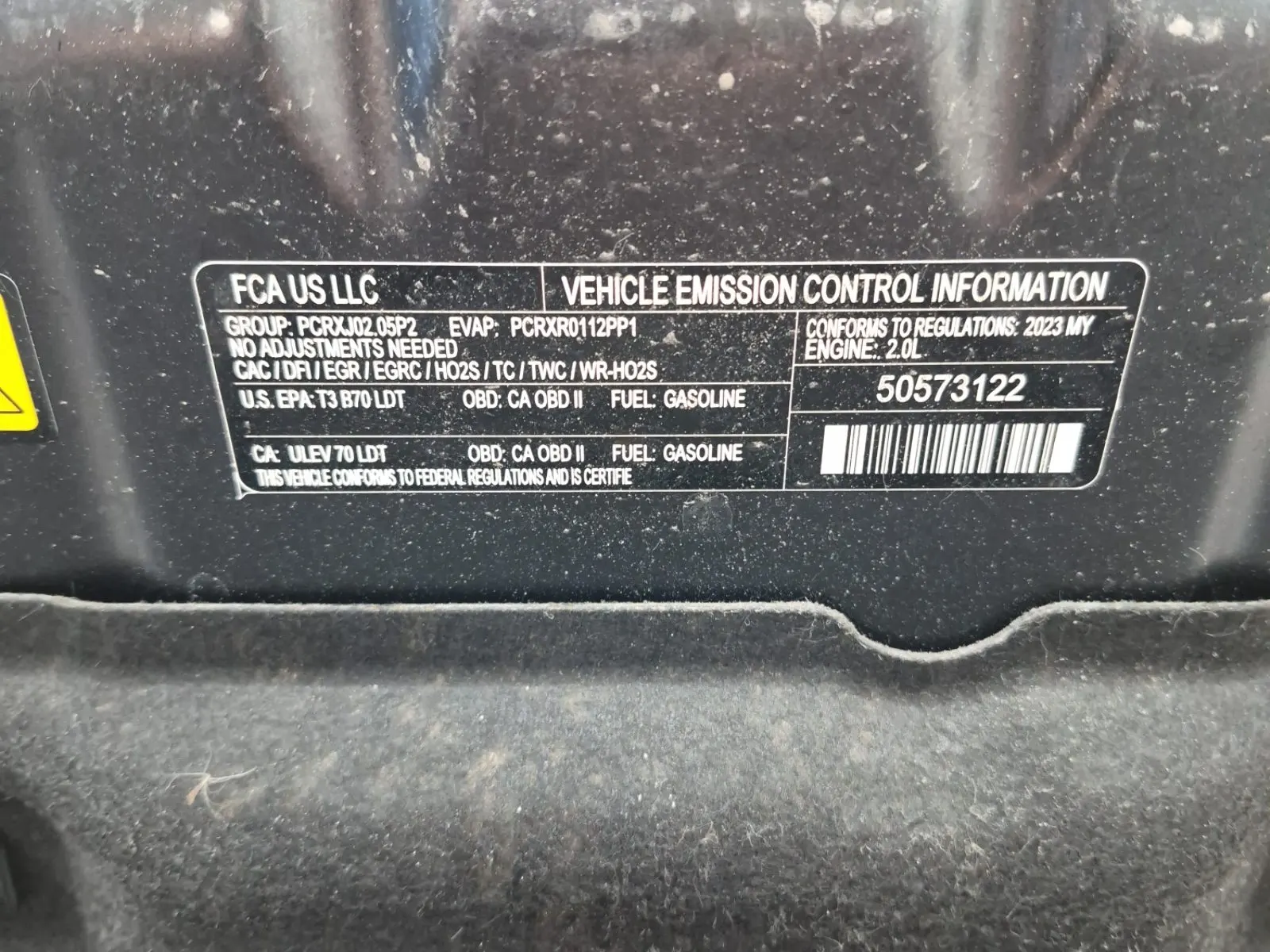 Emission Sticker Photo