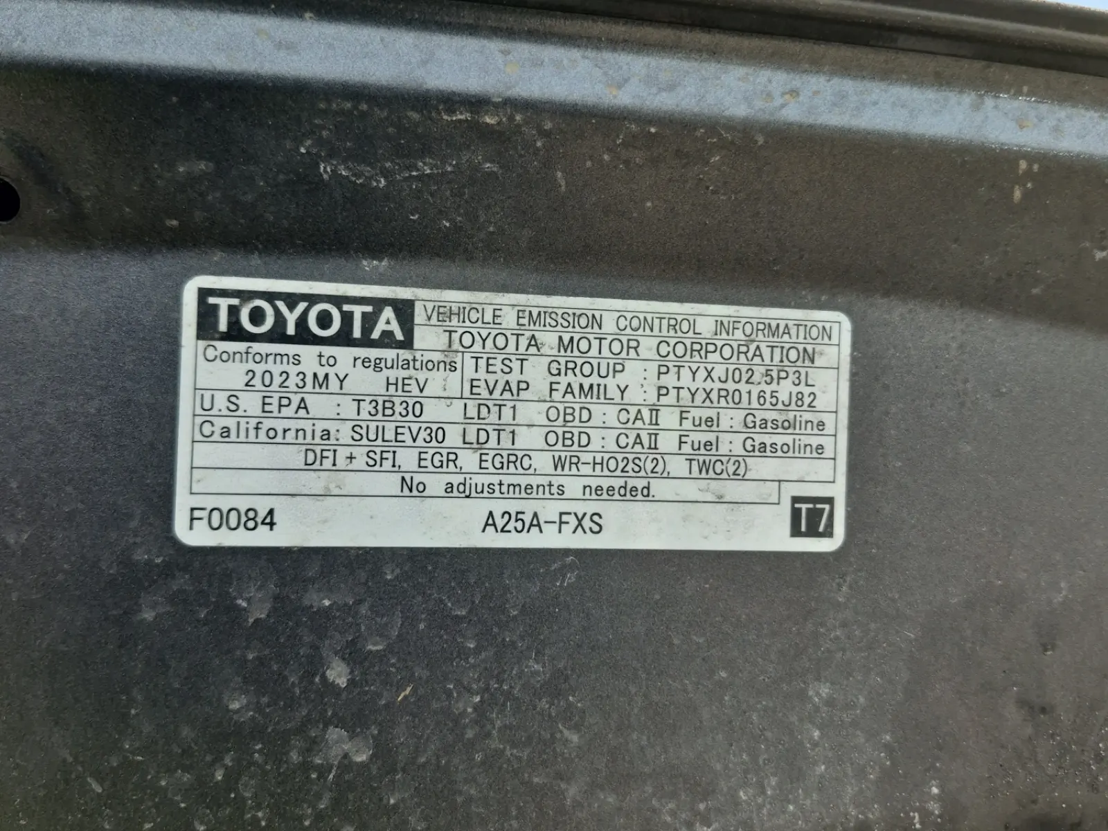 Emission Sticker Photo