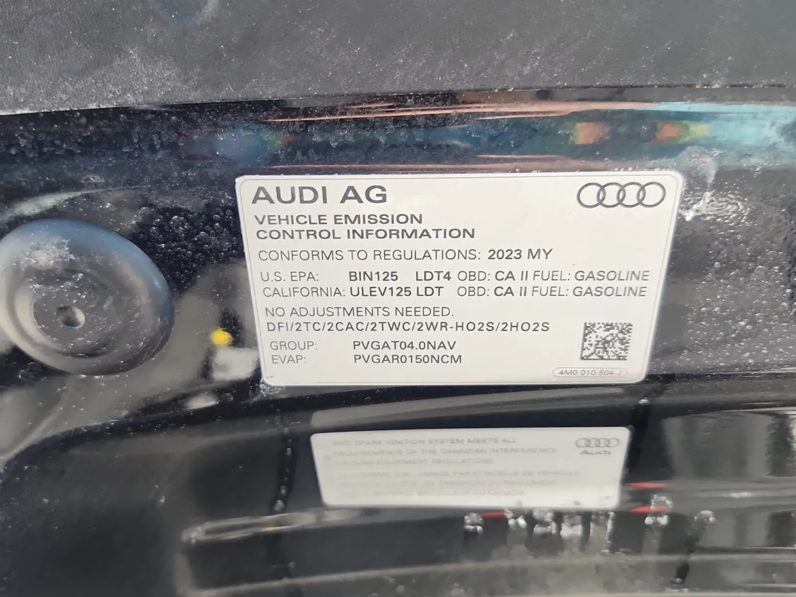Emission Sticker Photo