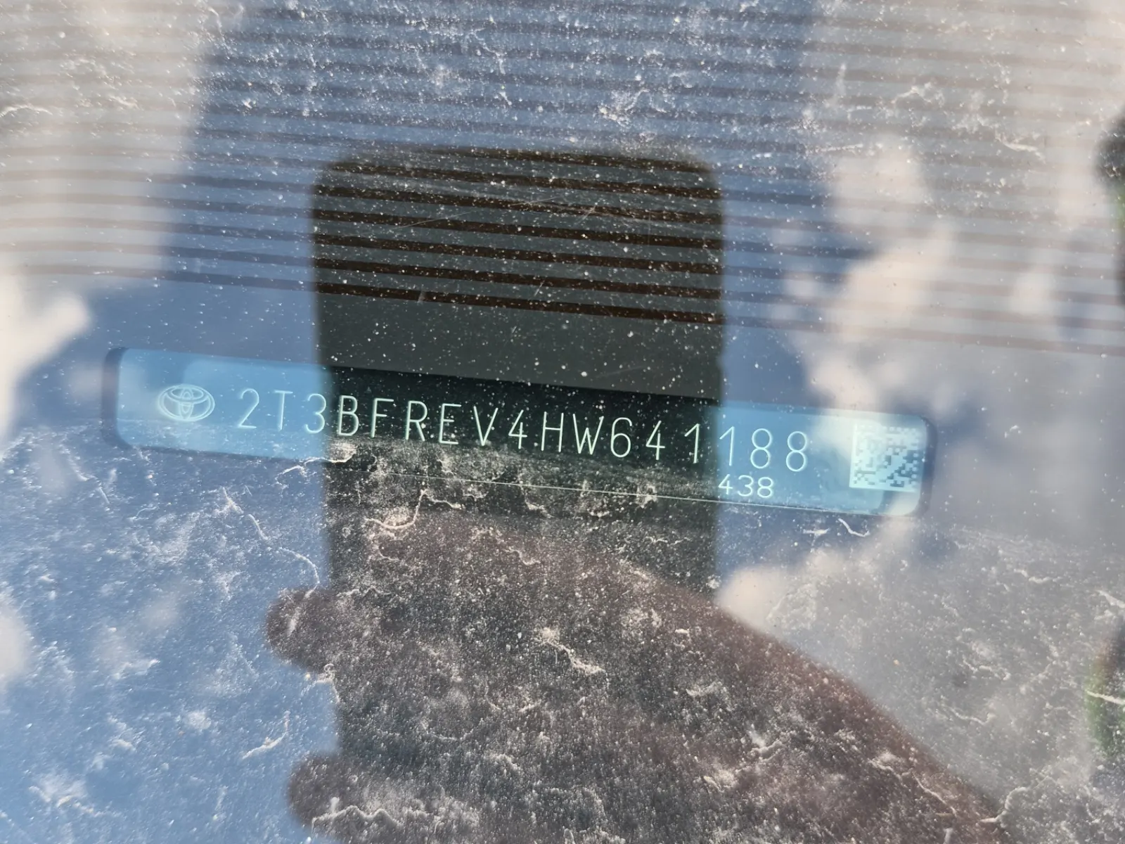 Dash VIN Plate Photo