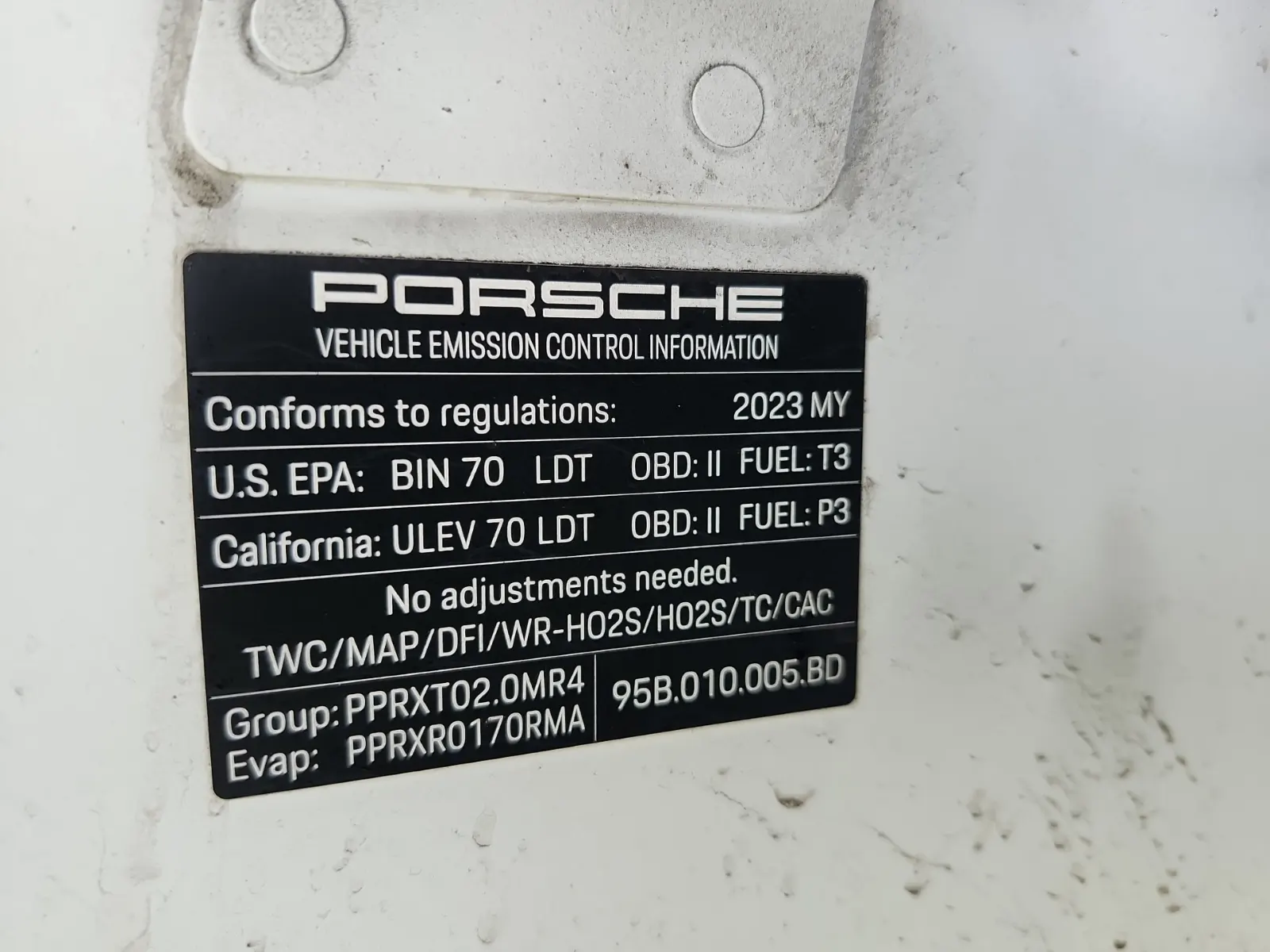 Emission Sticker Photo