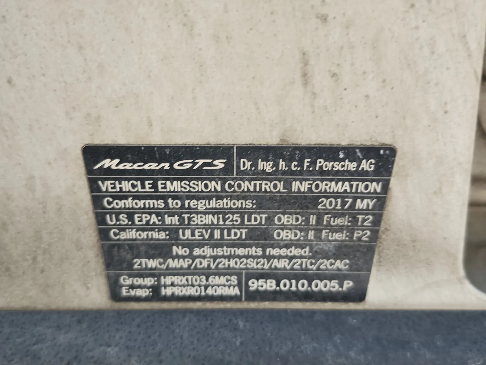 Emission Sticker Photo