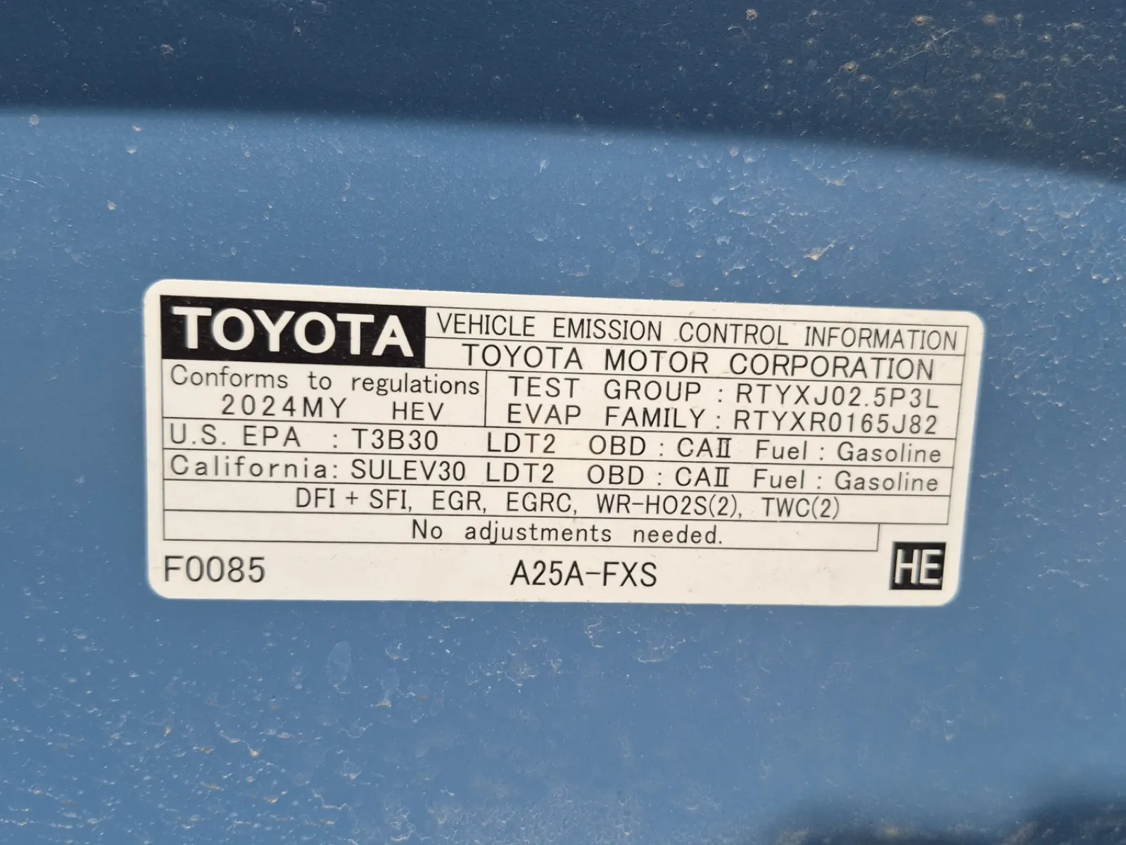 Emission Sticker Photo