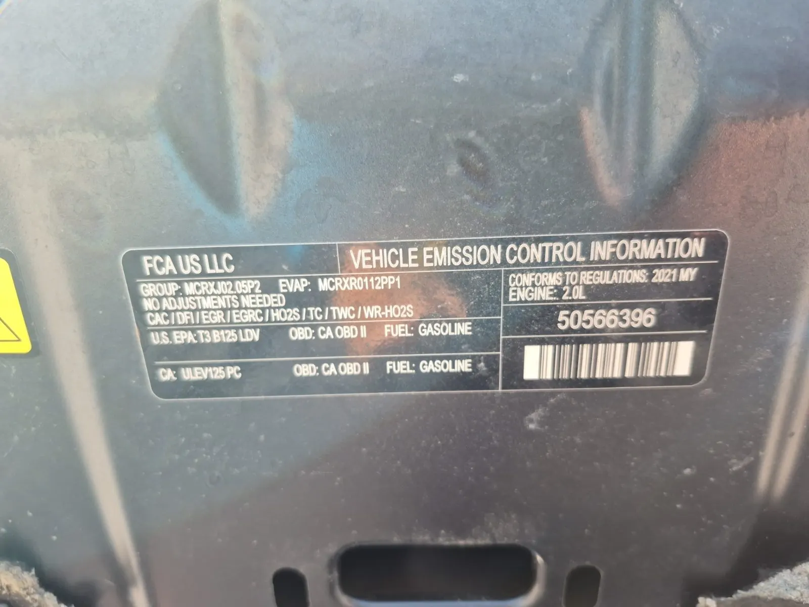 Emission Sticker Photo