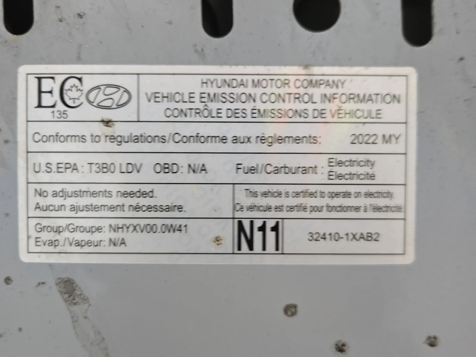 Emission Sticker Photo
