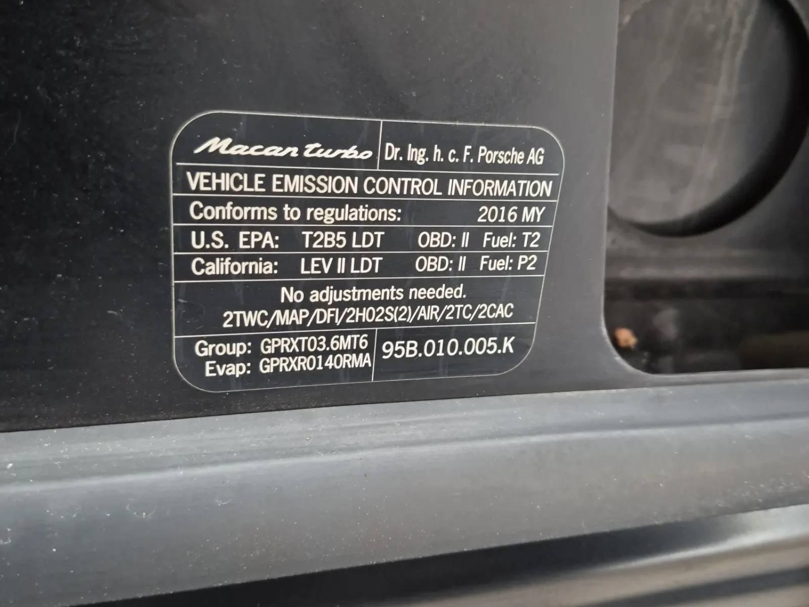 Emission Sticker Photo