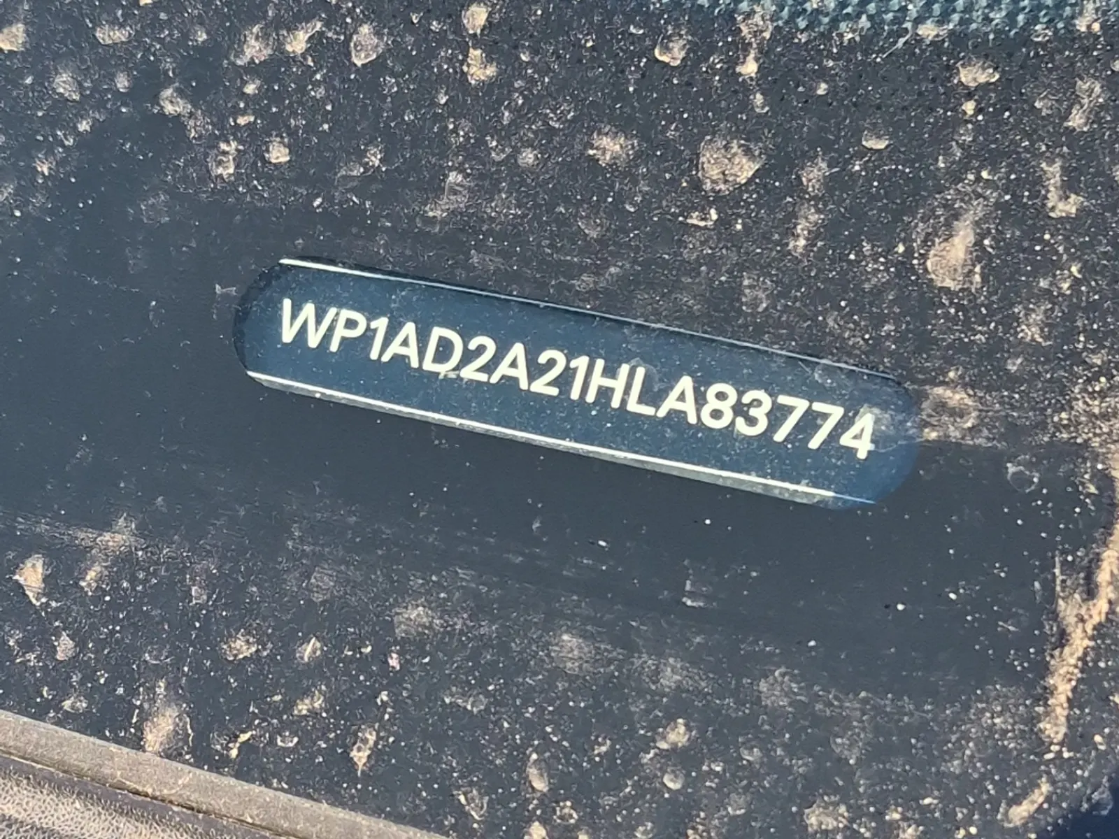 Dash VIN Plate Photo