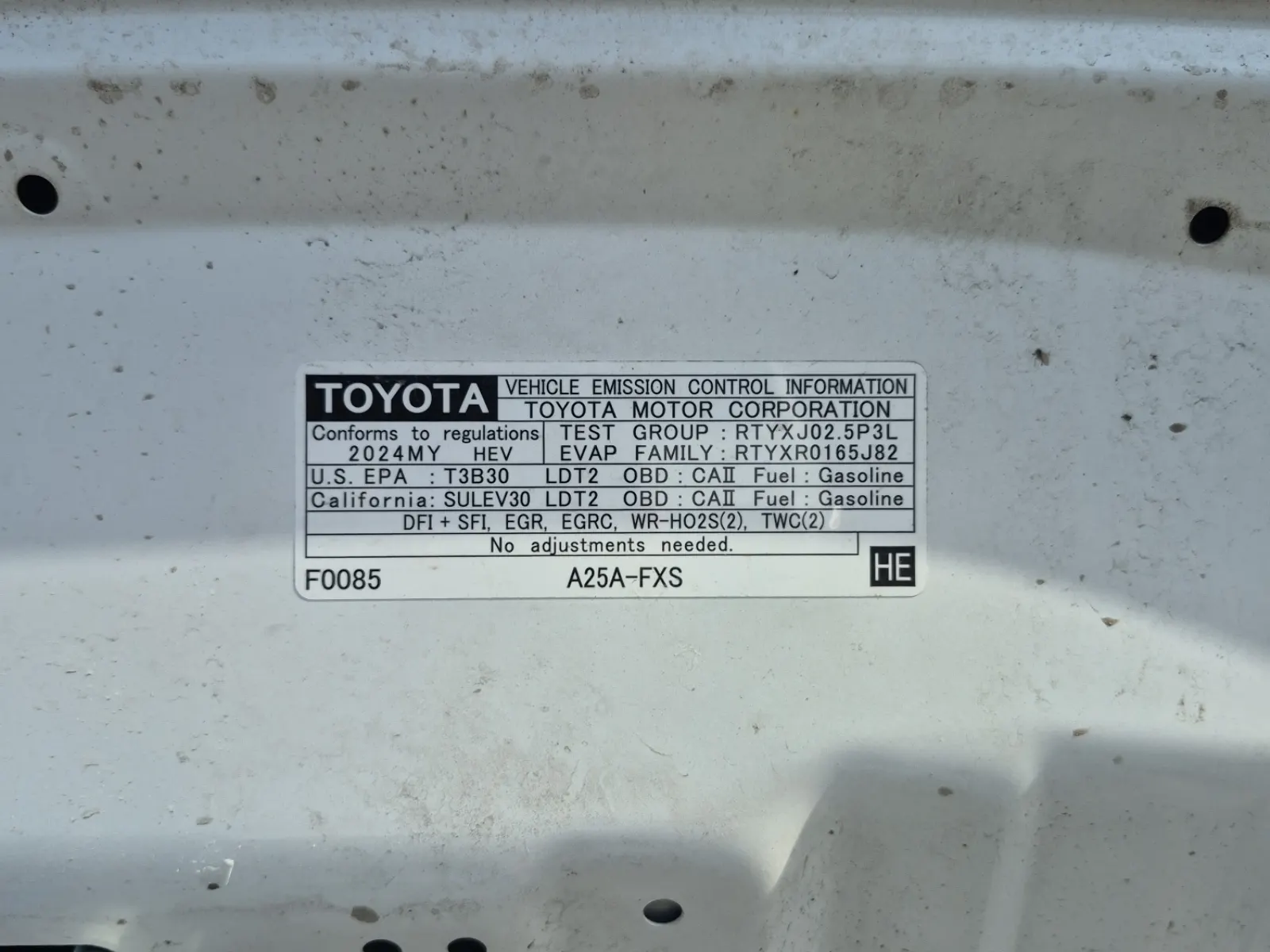Emission Sticker Photo
