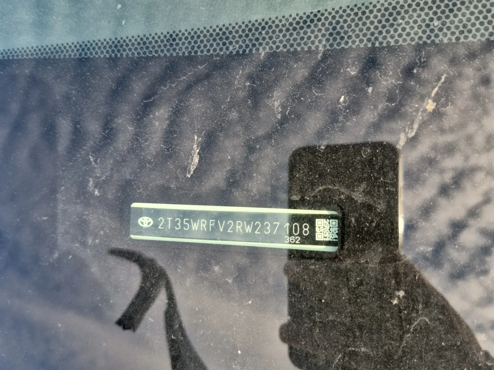 Dash VIN Plate Photo