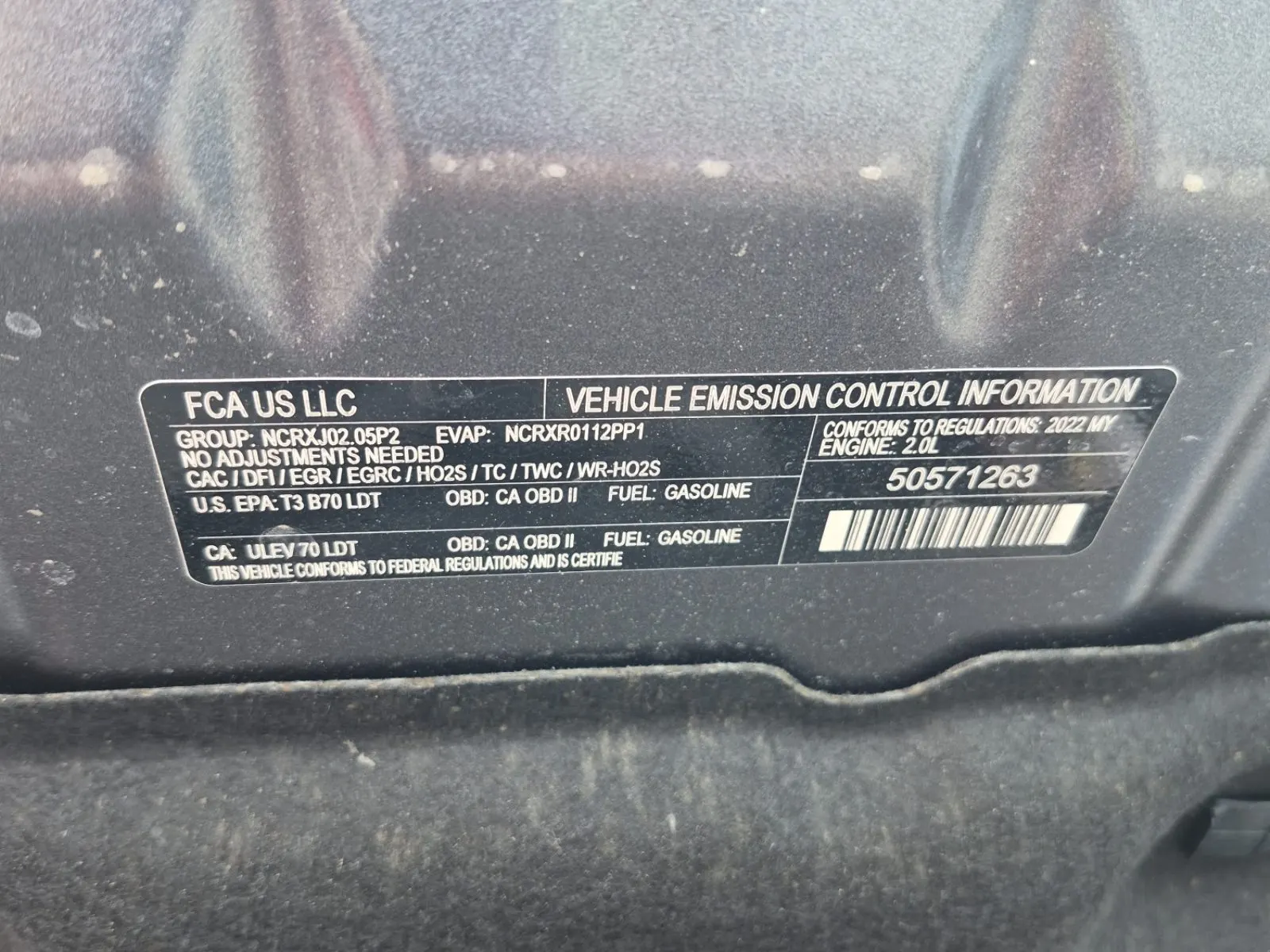Emission Sticker Photo