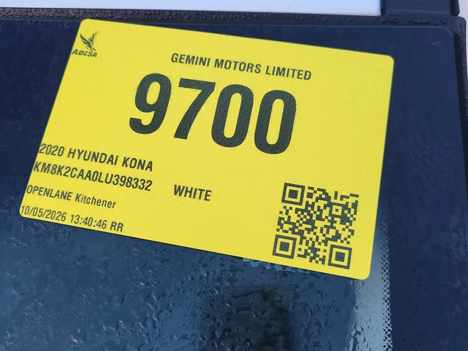 Inventory Label Photo