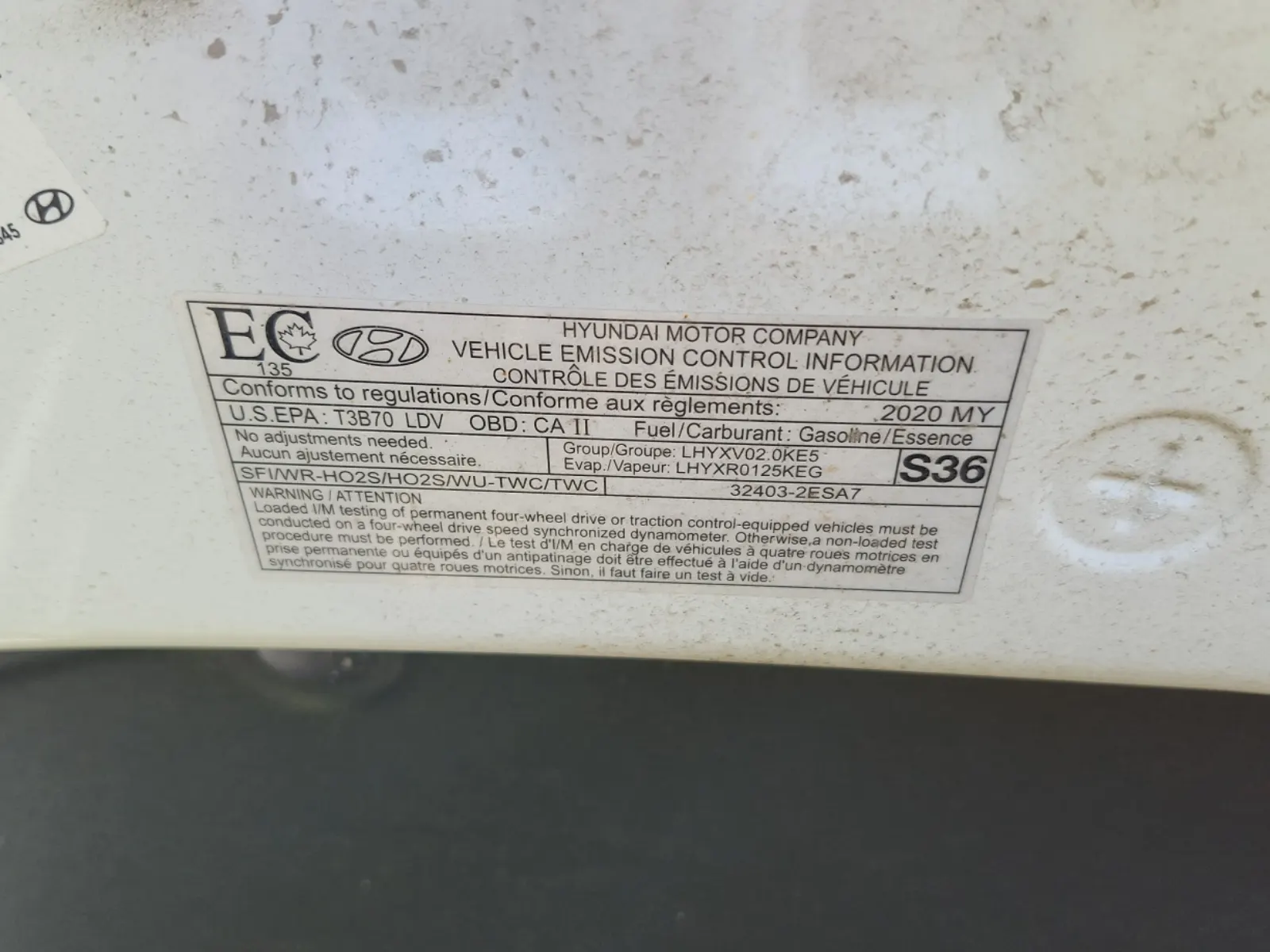 Emission Sticker Photo