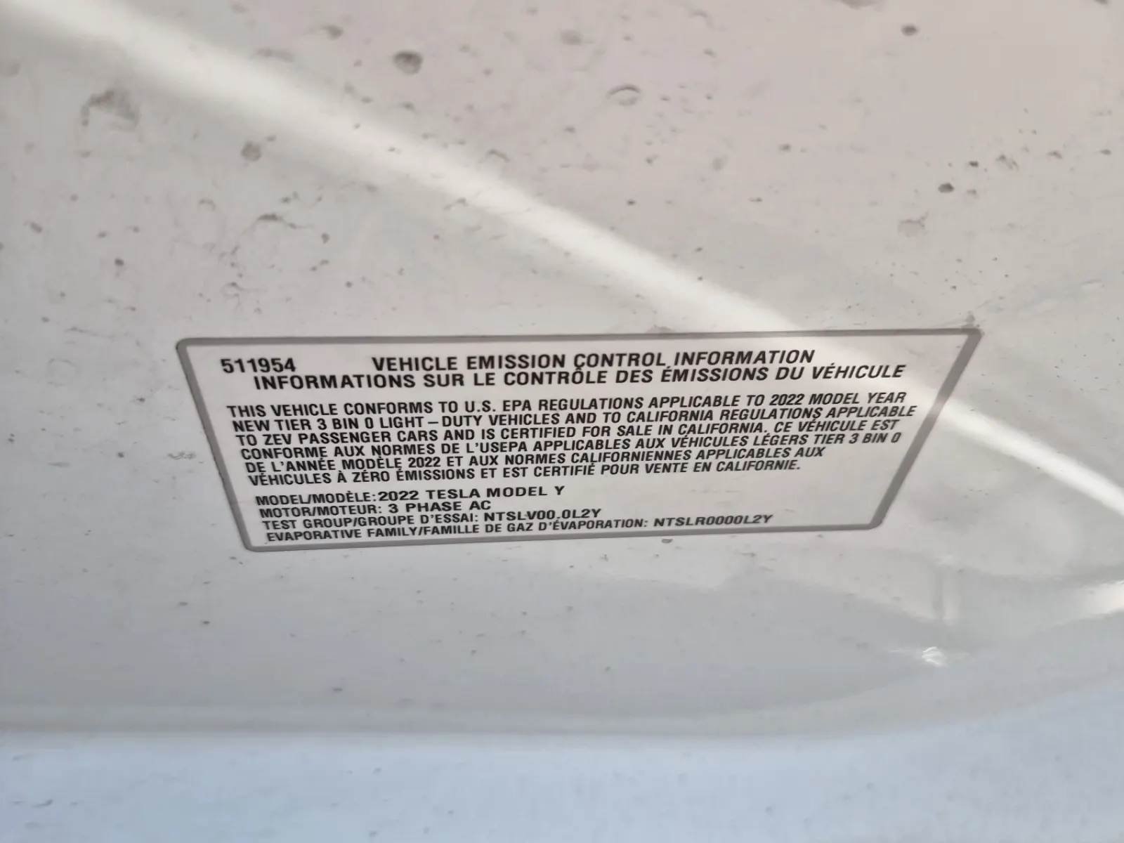 Emission Sticker Photo