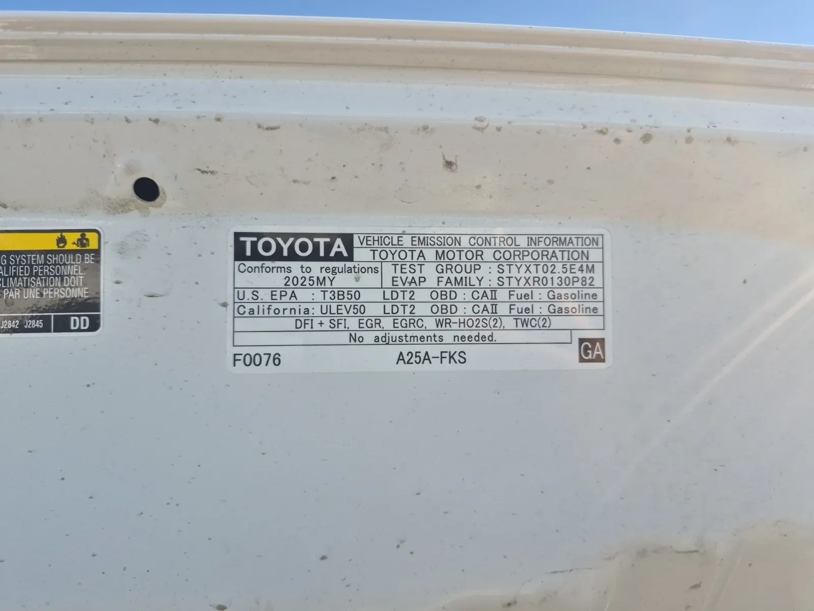 Emission Sticker Photo
