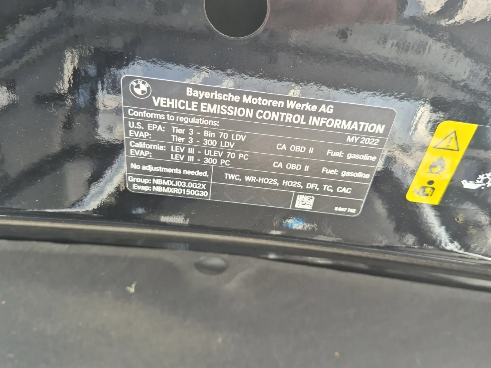 Emission Sticker Photo