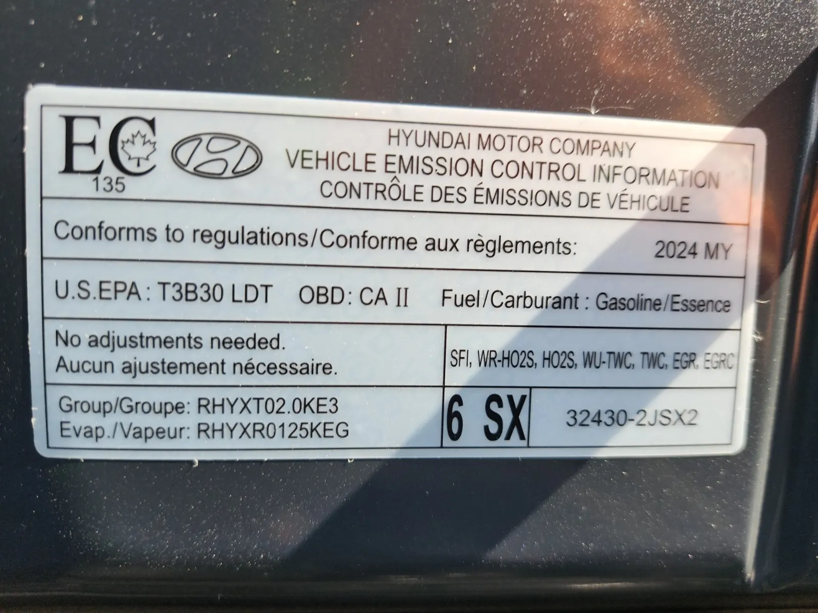 Emission Sticker Photo