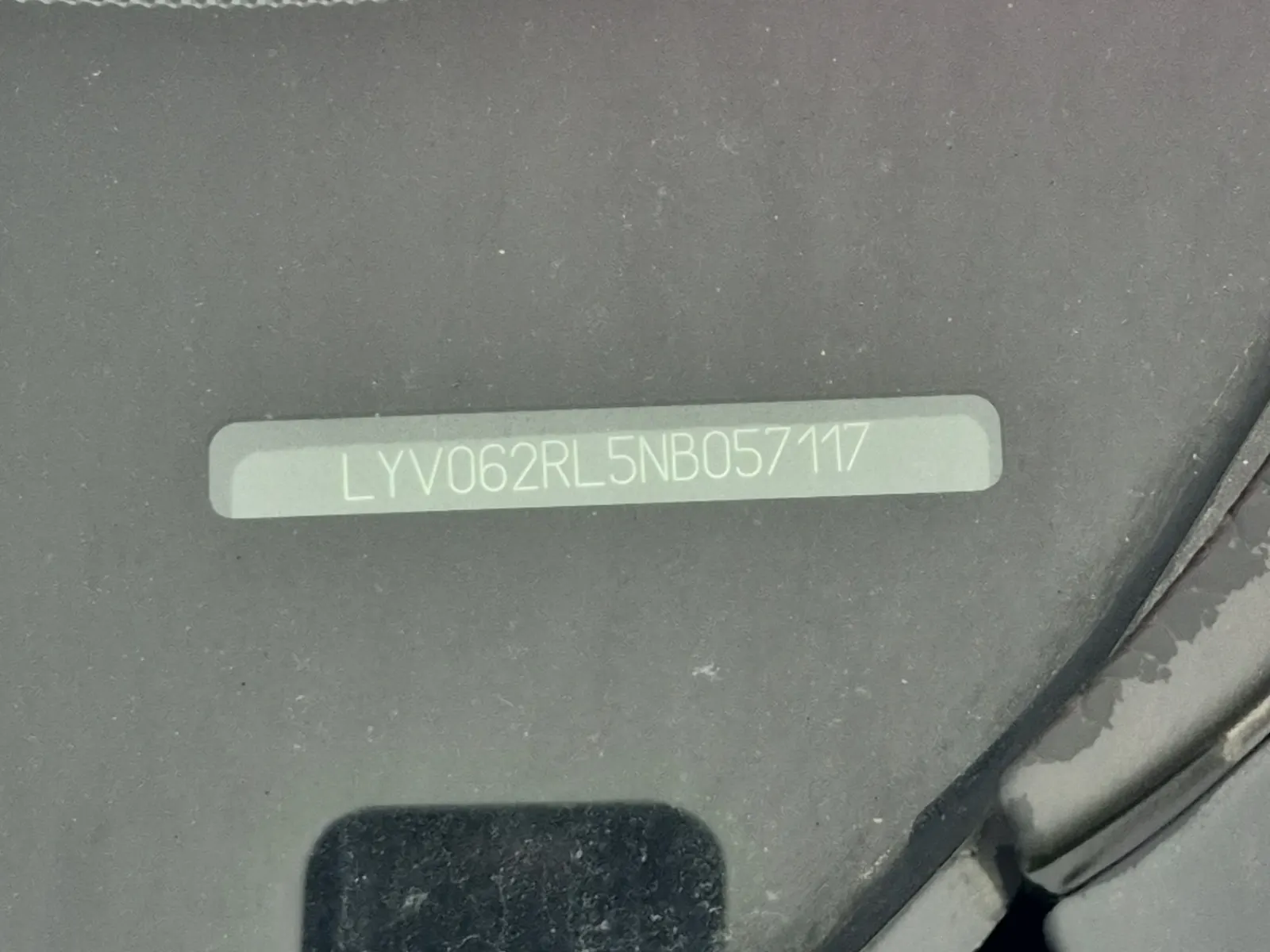 Dash VIN Plate Photo