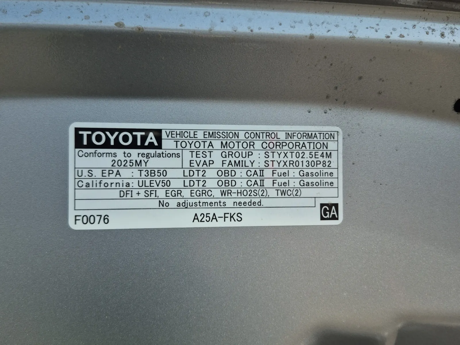 Emission Sticker Photo