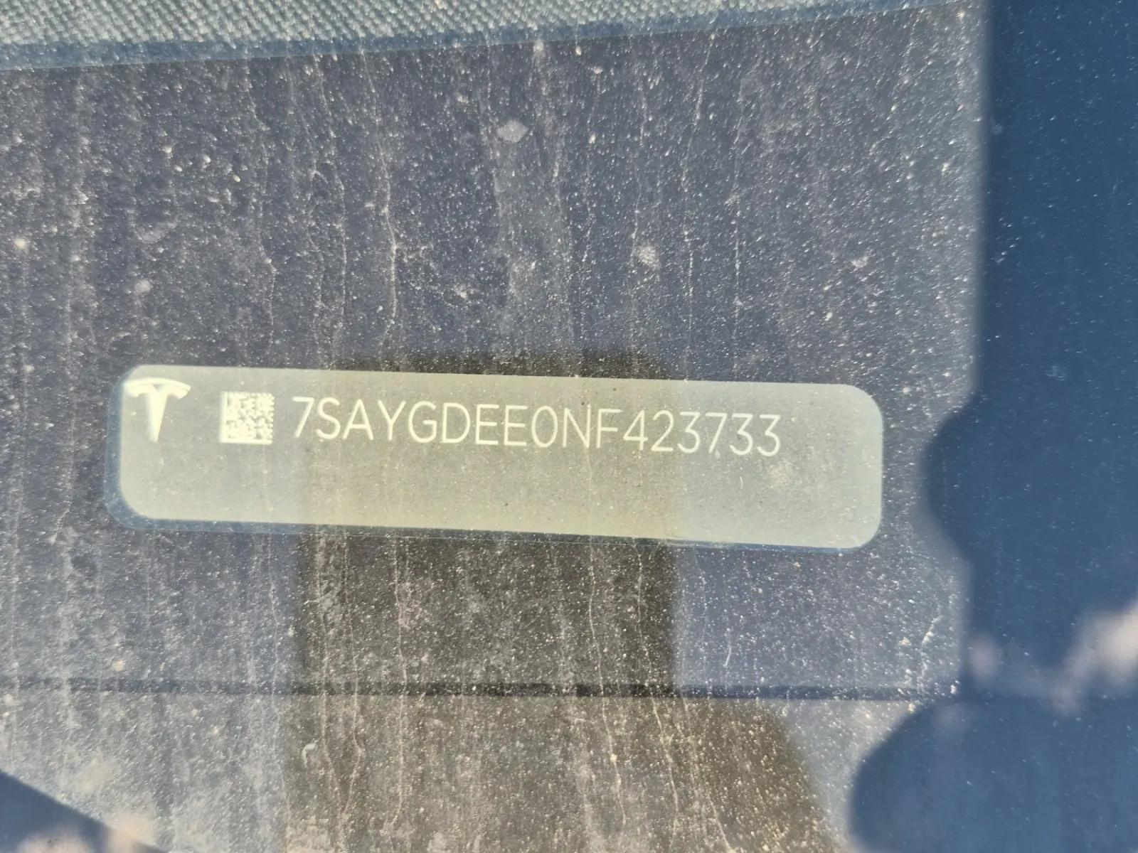 Dash VIN Plate Photo