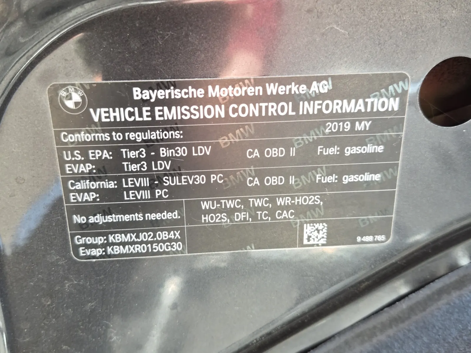 Emission Sticker Photo