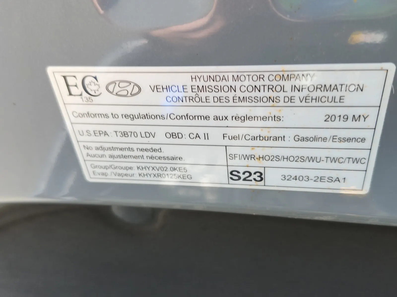 Emission Sticker Photo