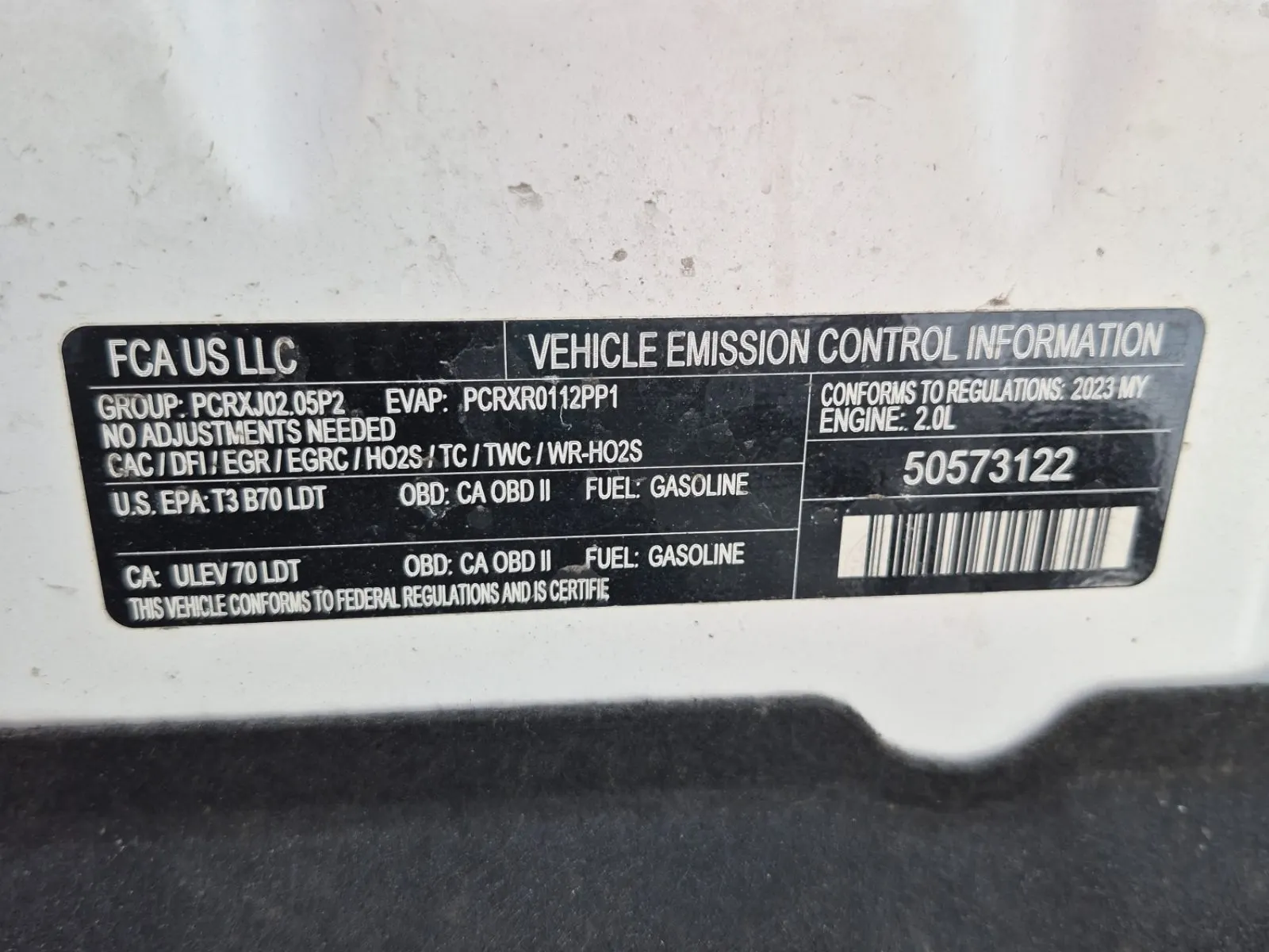 Emission Sticker Photo