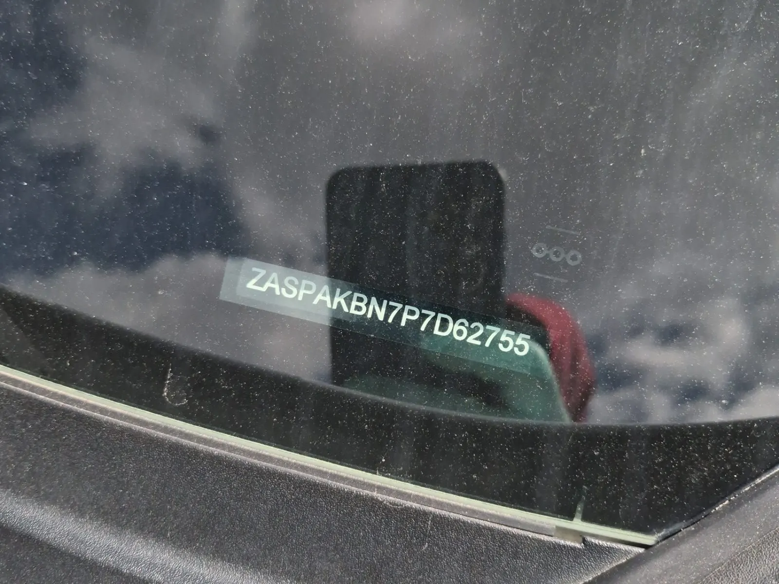 Dash VIN Plate Photo