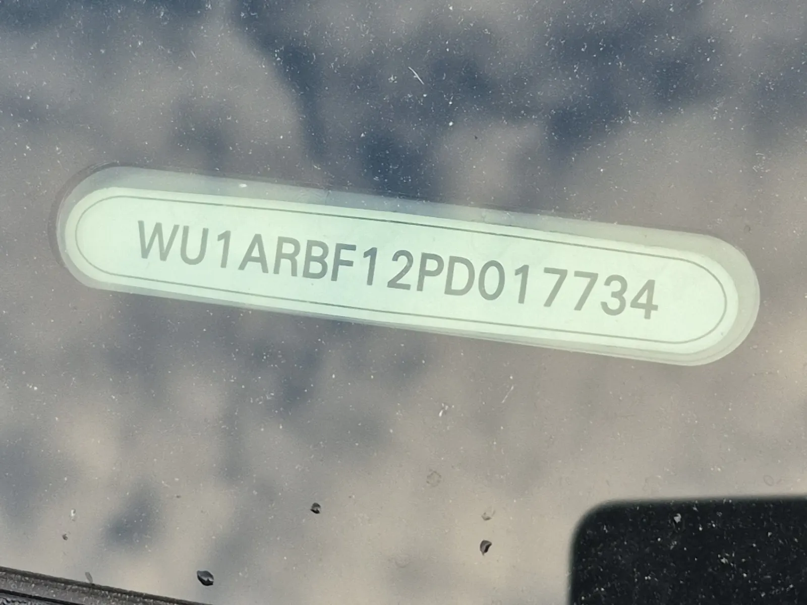 Dash VIN Plate Photo