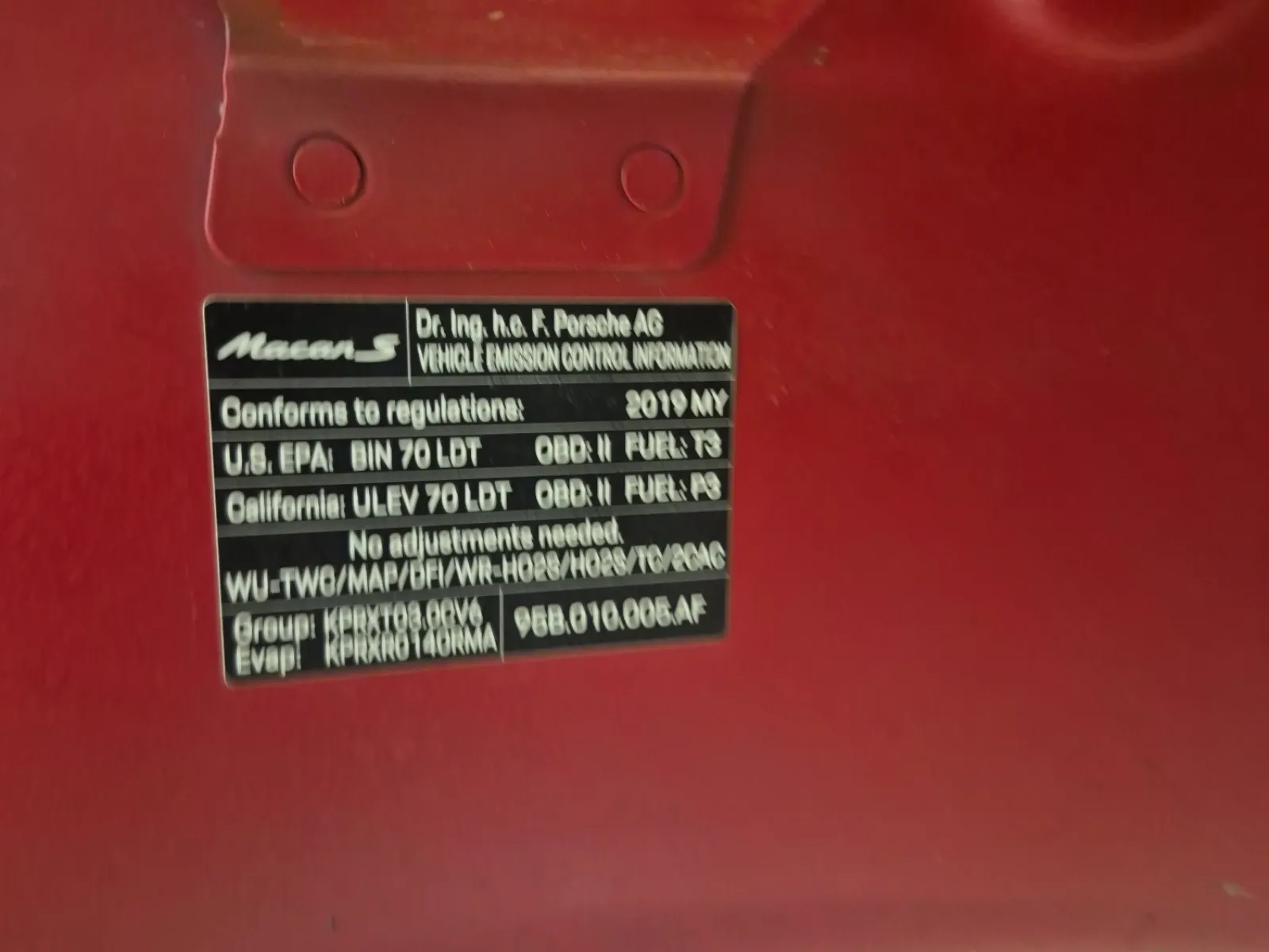 Emission Sticker Photo