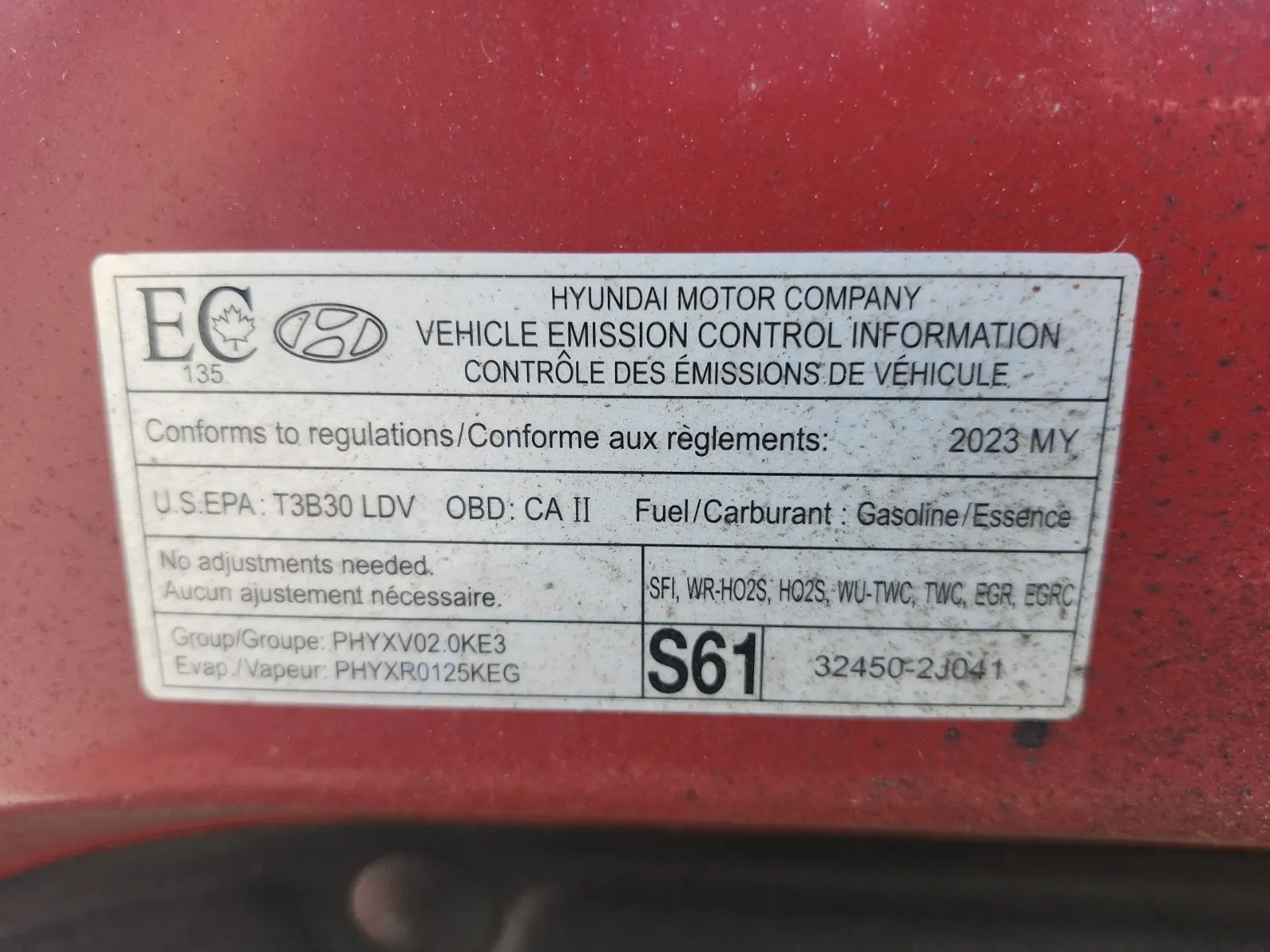 Emission Sticker Photo
