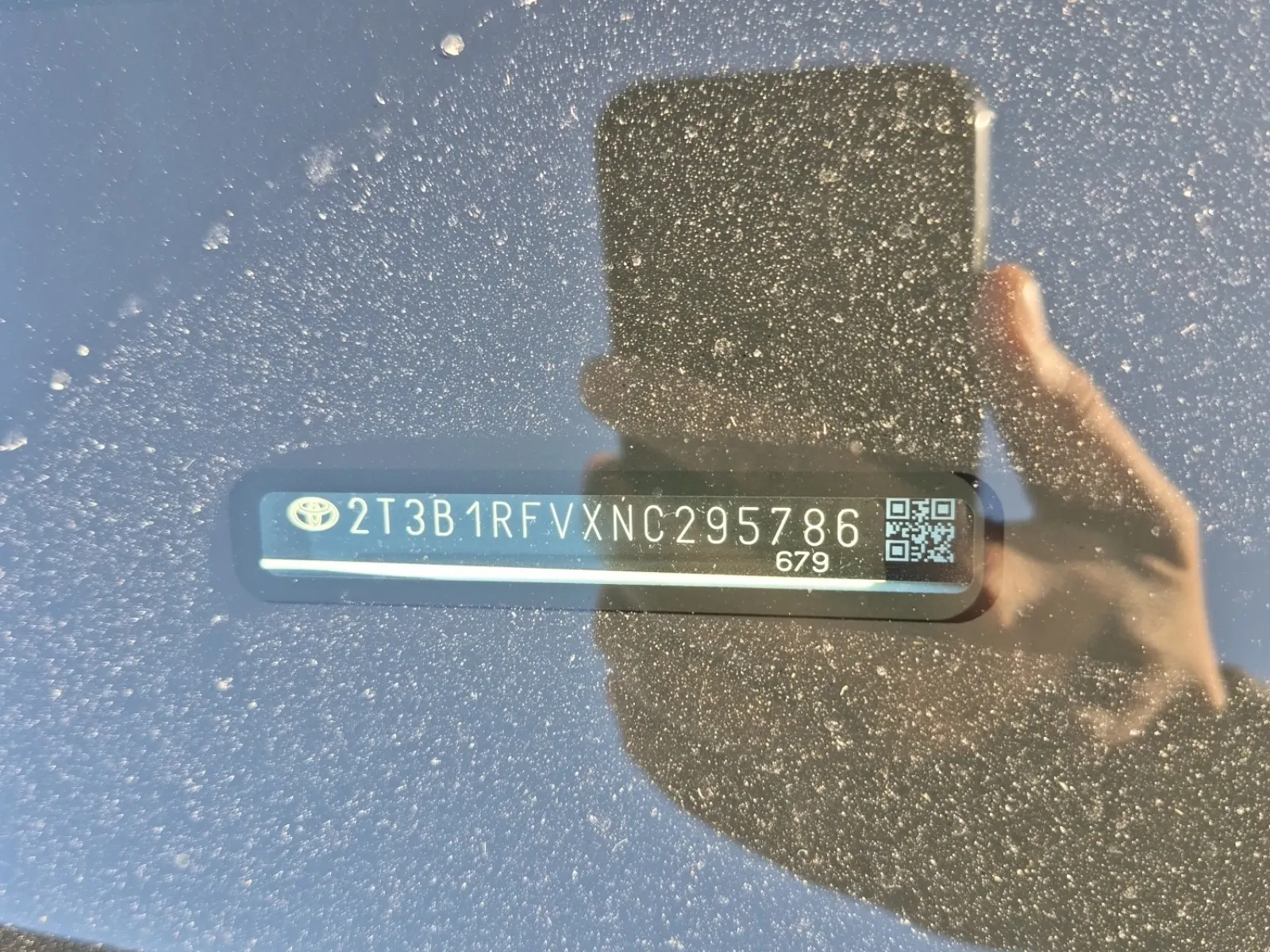 Dash VIN Plate Photo